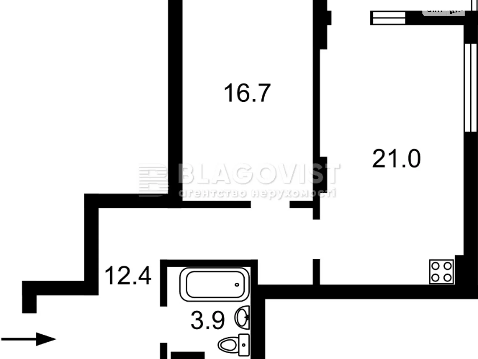 Продається 2-кімнатна квартира 59 кв. м у Києві, вул. Вишгородська, 45 - фото 1