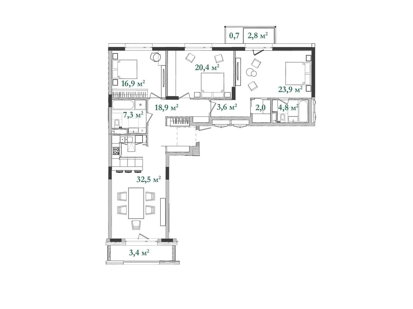 Продается 3-комнатная квартира 128.2 кв. м в Киеве, ул. Набережно-Крещатицкая, 21 - фото 1