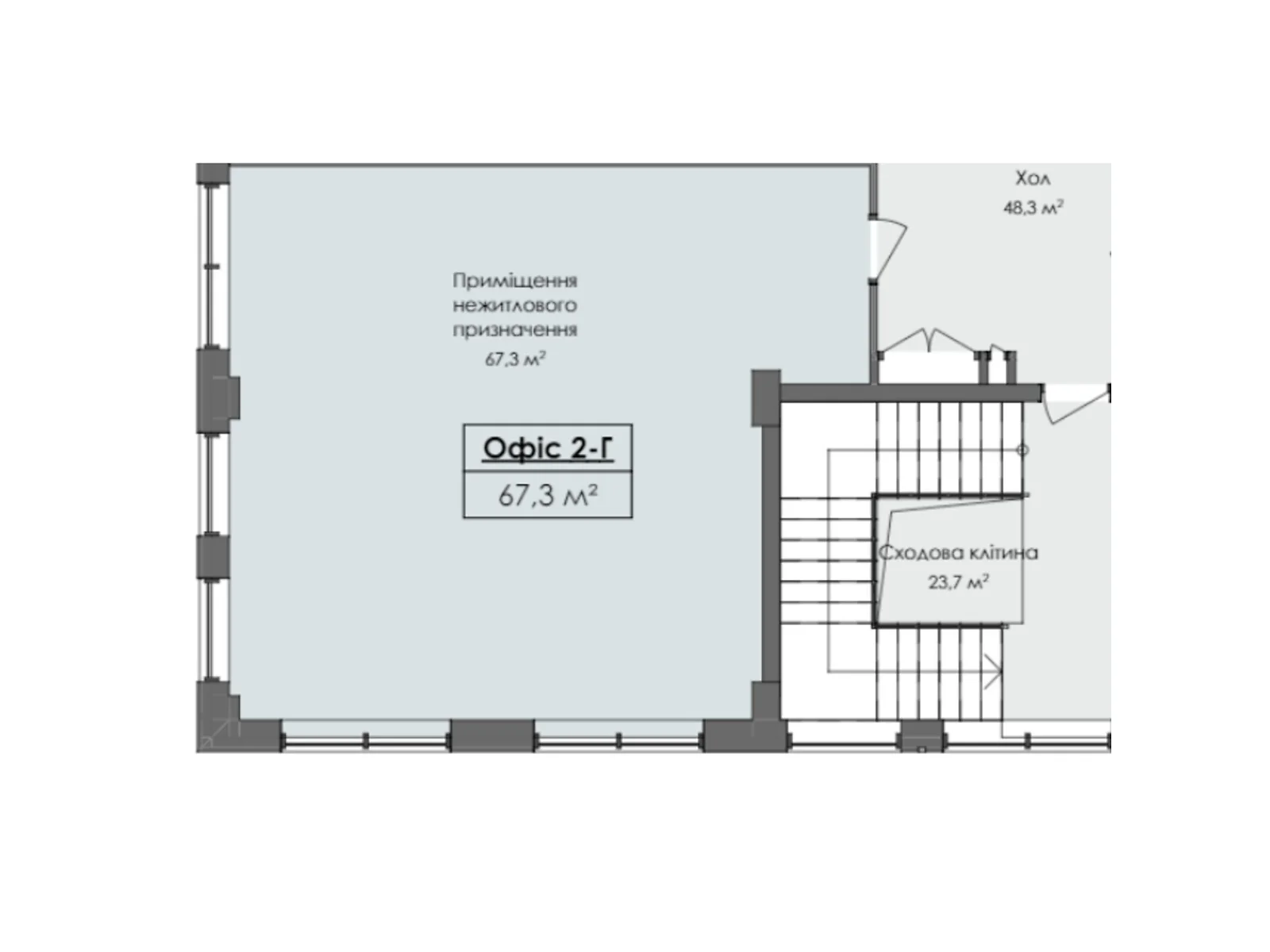 Продается офис 67.3 кв. м в бизнес-центре, цена: 87490 $