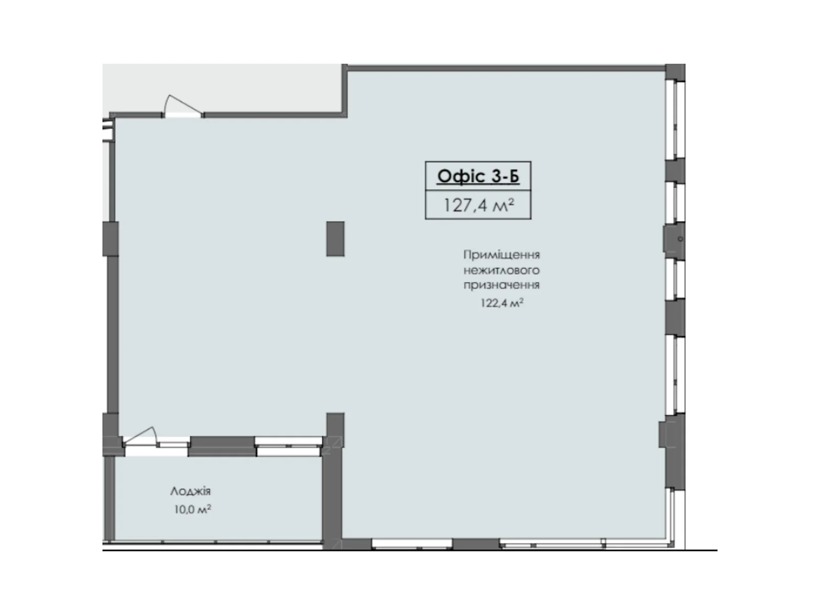 Продается офис 127.4 кв. м в бизнес-центре, цена: 165620 $