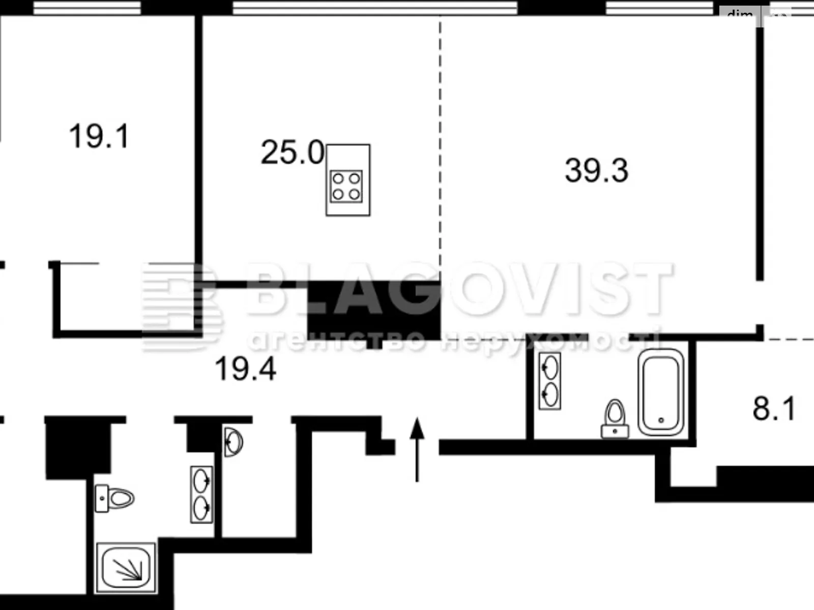 Продается 1-комнатная квартира 220 кв. м в Киеве, ул. Андрея Верхогляда(Драгомирова), 19Б