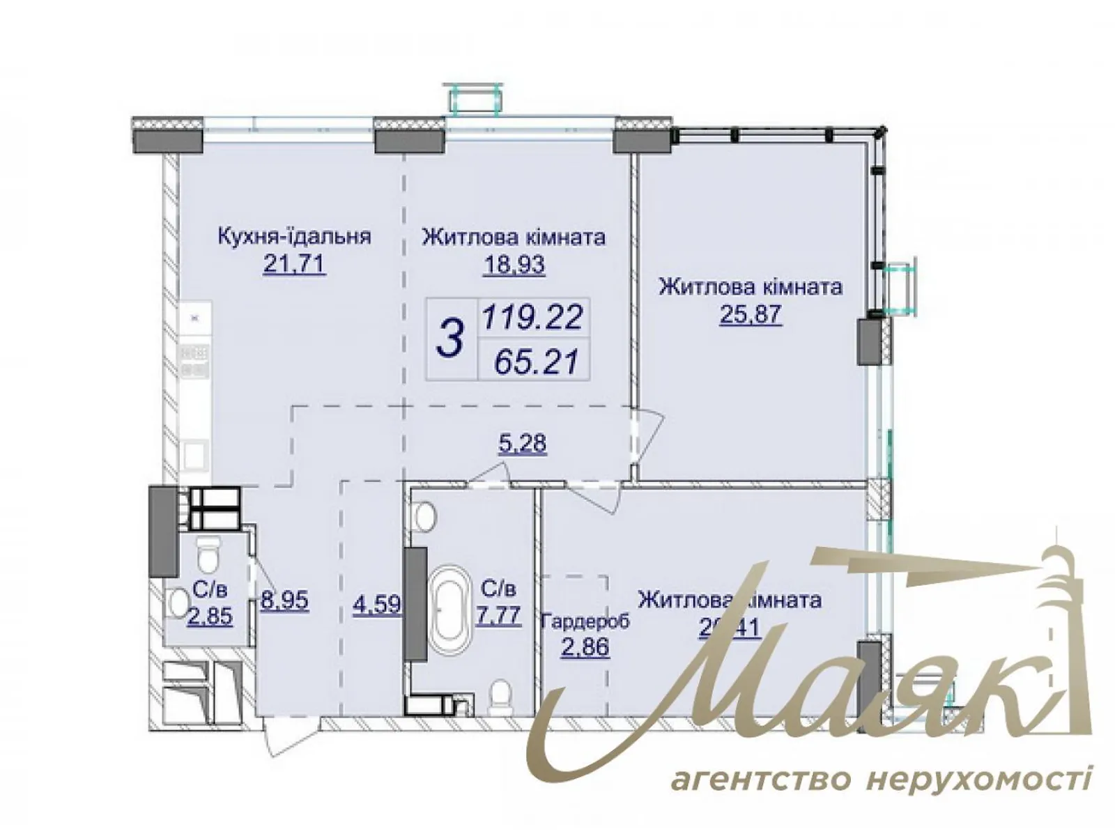 Продается 3-комнатная квартира 119 кв. м в Киеве, ул. Андрея Верхогляда(Драгомирова), 7