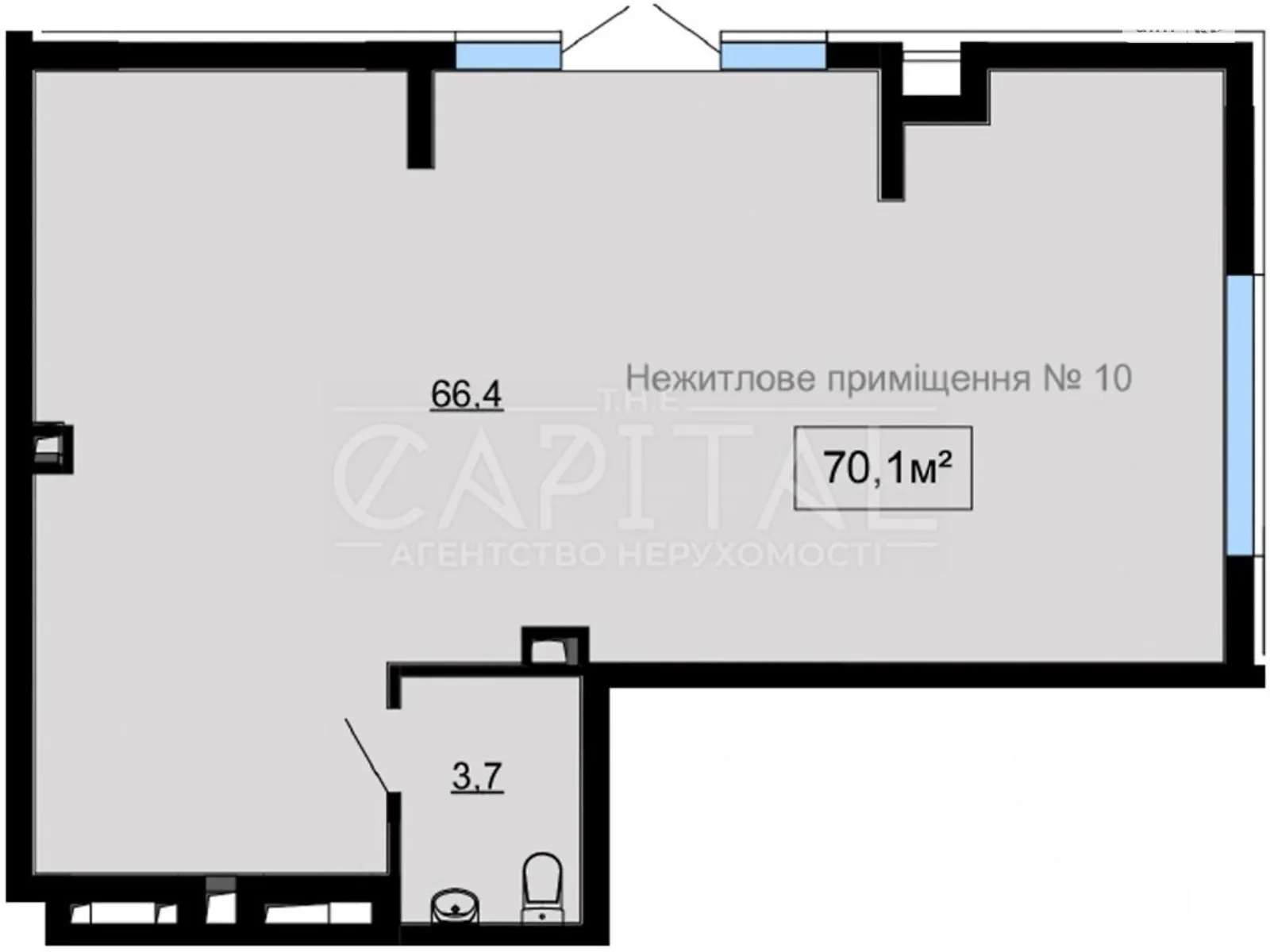 Продается помещения свободного назначения 70 кв. м в 1-этажном здании - фото 3