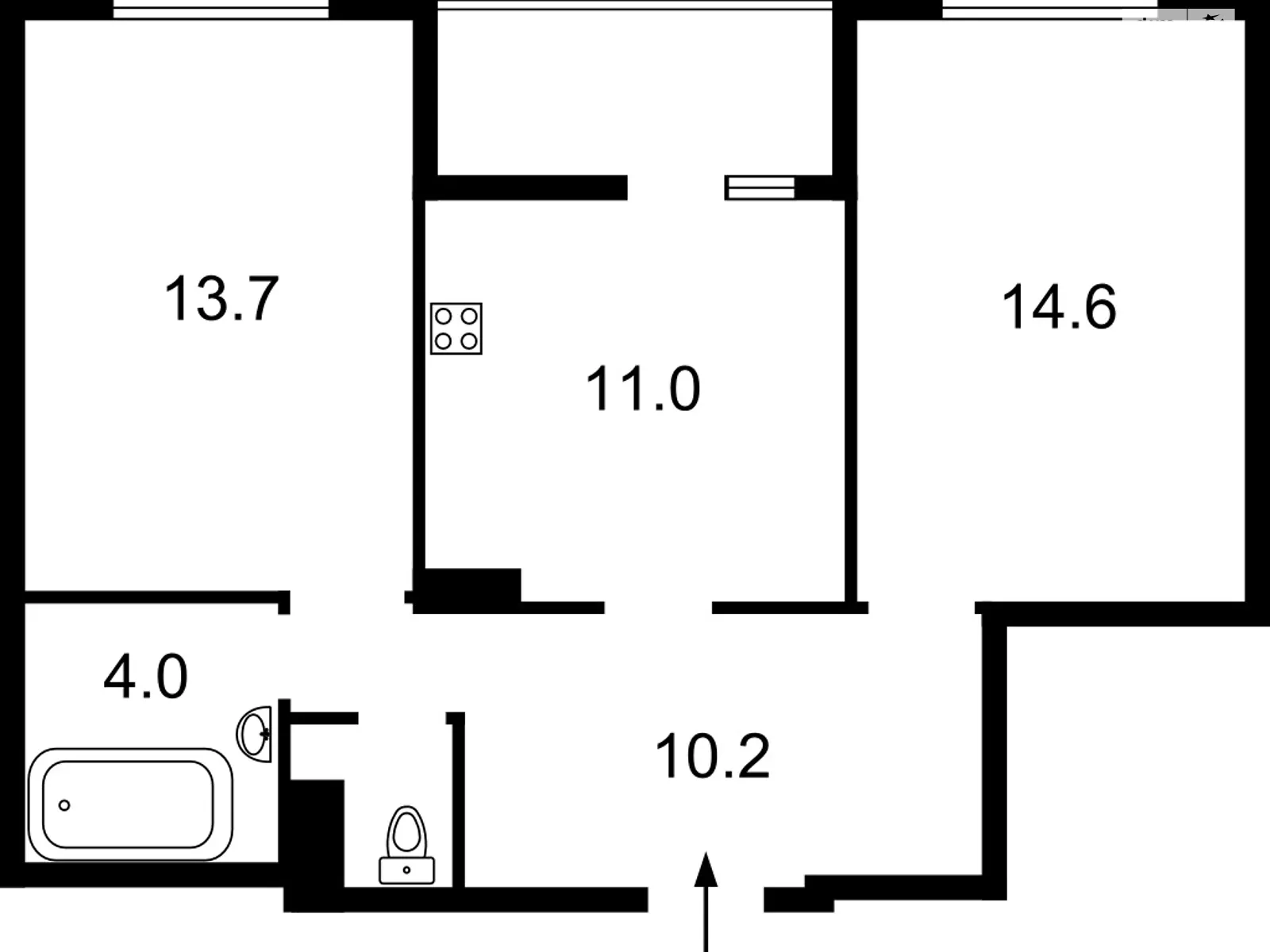 Продается 2-комнатная квартира 58 кв. м в Киеве, ул. Львовская, 15