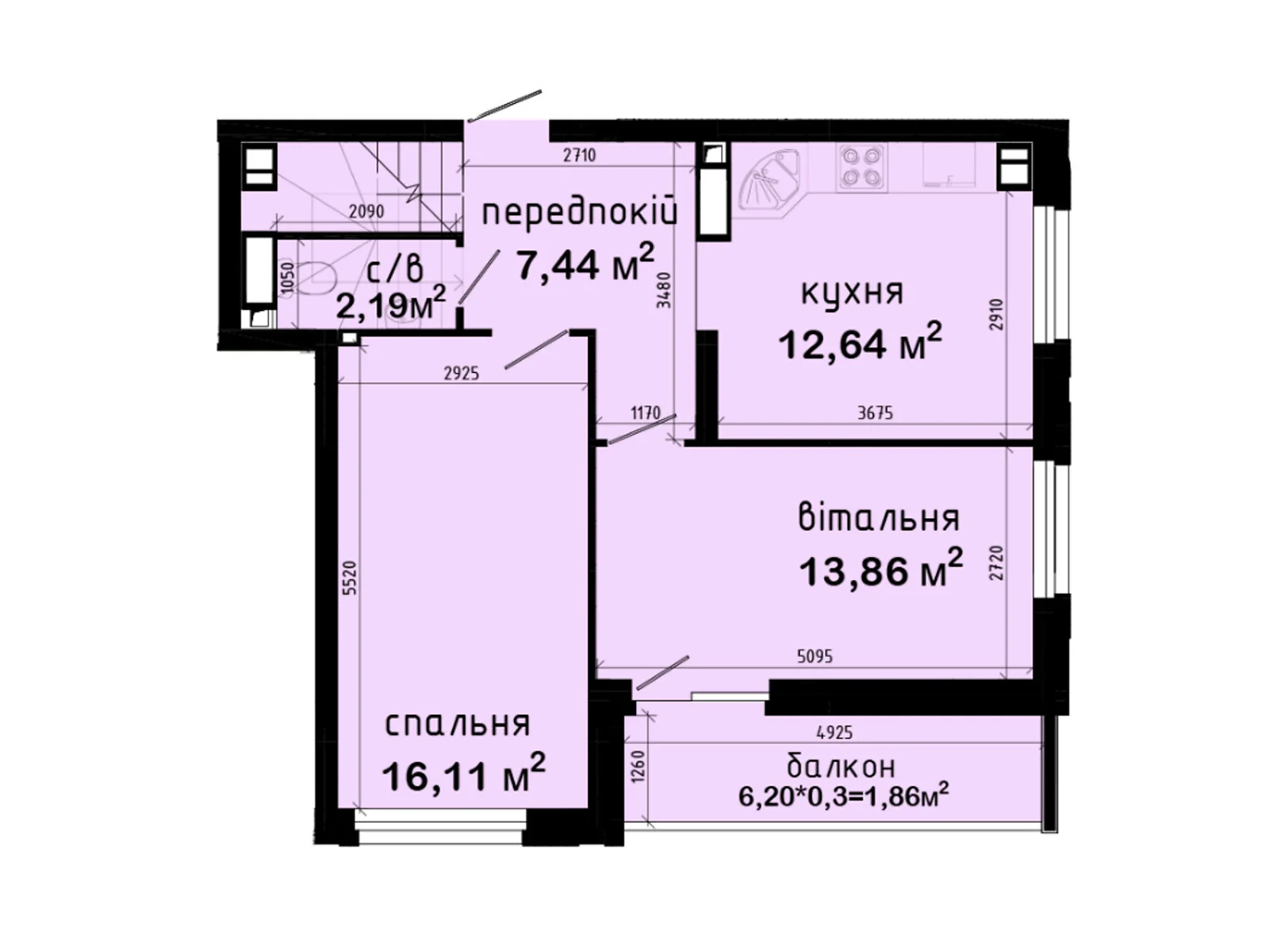 Продается 4-комнатная квартира 110.02 кв. м в Киеве, просп. Академика Глушкова, 42