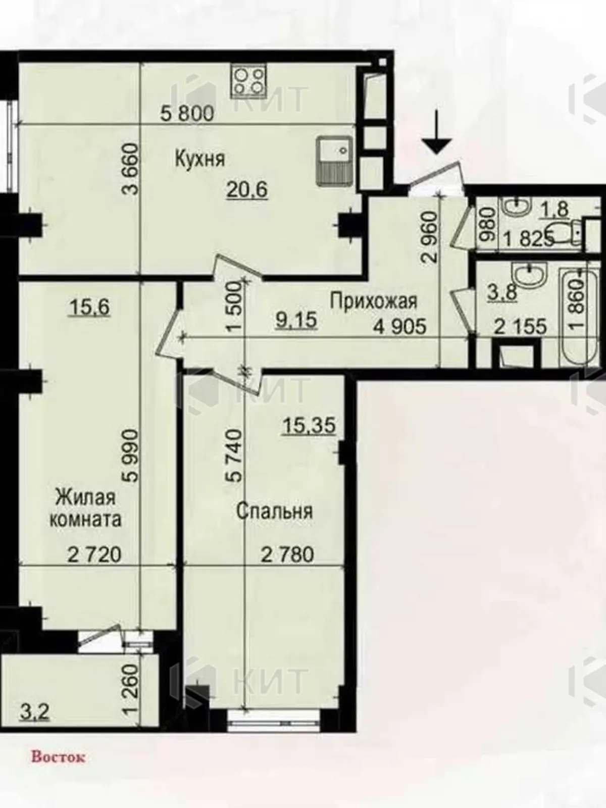 Продается 2-комнатная квартира 76 кв. м в Харькове, цена: 60000 $ - фото 1