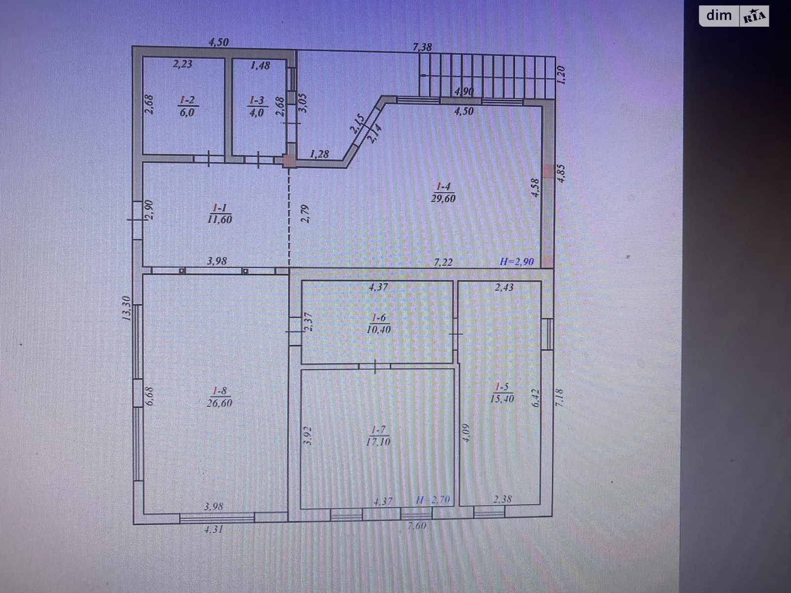 Продается одноэтажный дом 120 кв. м с бассейном, цена: 17000 $