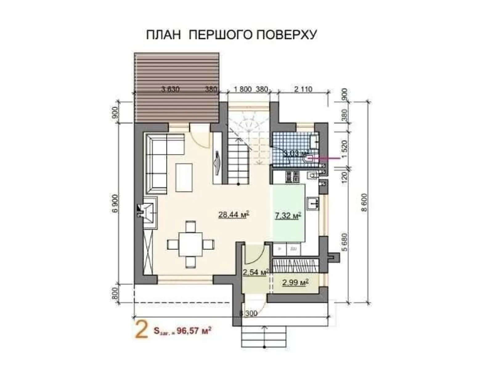 Продается одноэтажный дом 100 кв. м с мебелью - фото 3