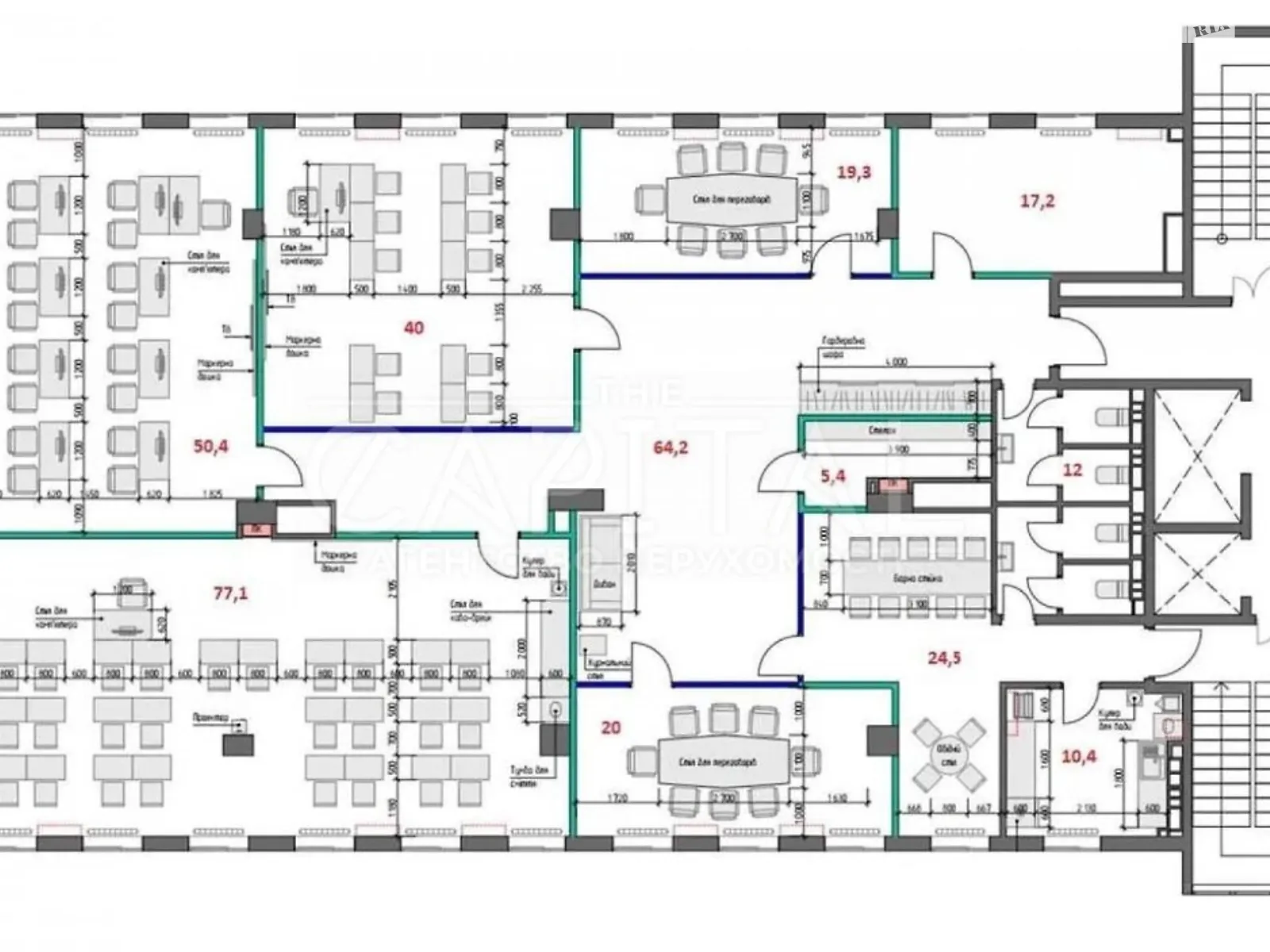 Здається в оренду офіс 350 кв. м в бізнес-центрі - фото 3