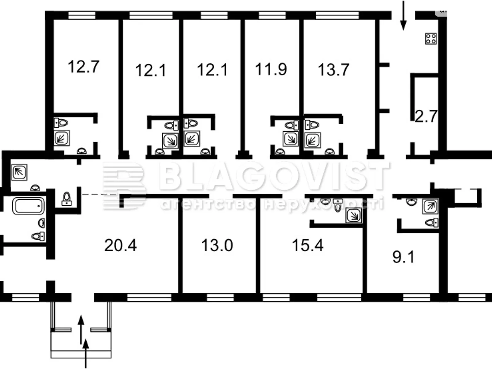 Продается объект сферы услуг 228 кв. м в 5-этажном здании - фото 2