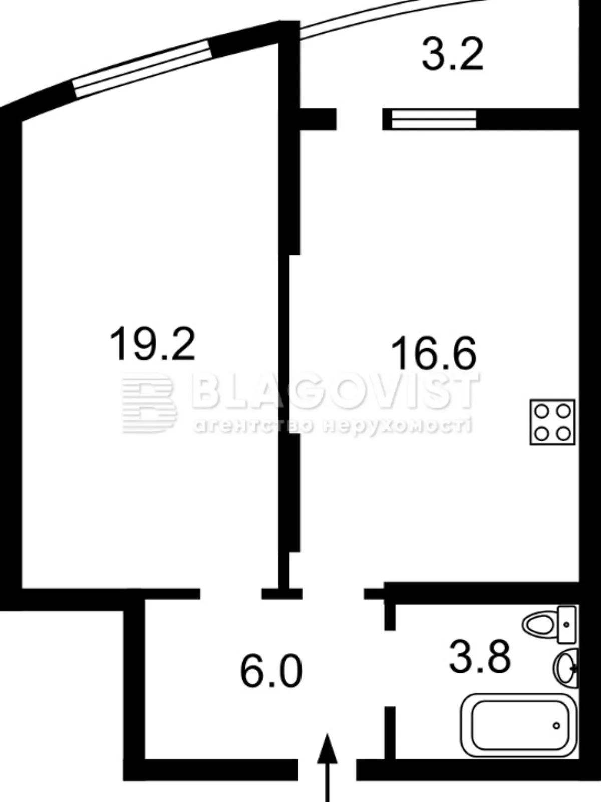 Продается 2-комнатная квартира 59 кв. м в Киеве, ул. Николая Кибальчича, 1Г