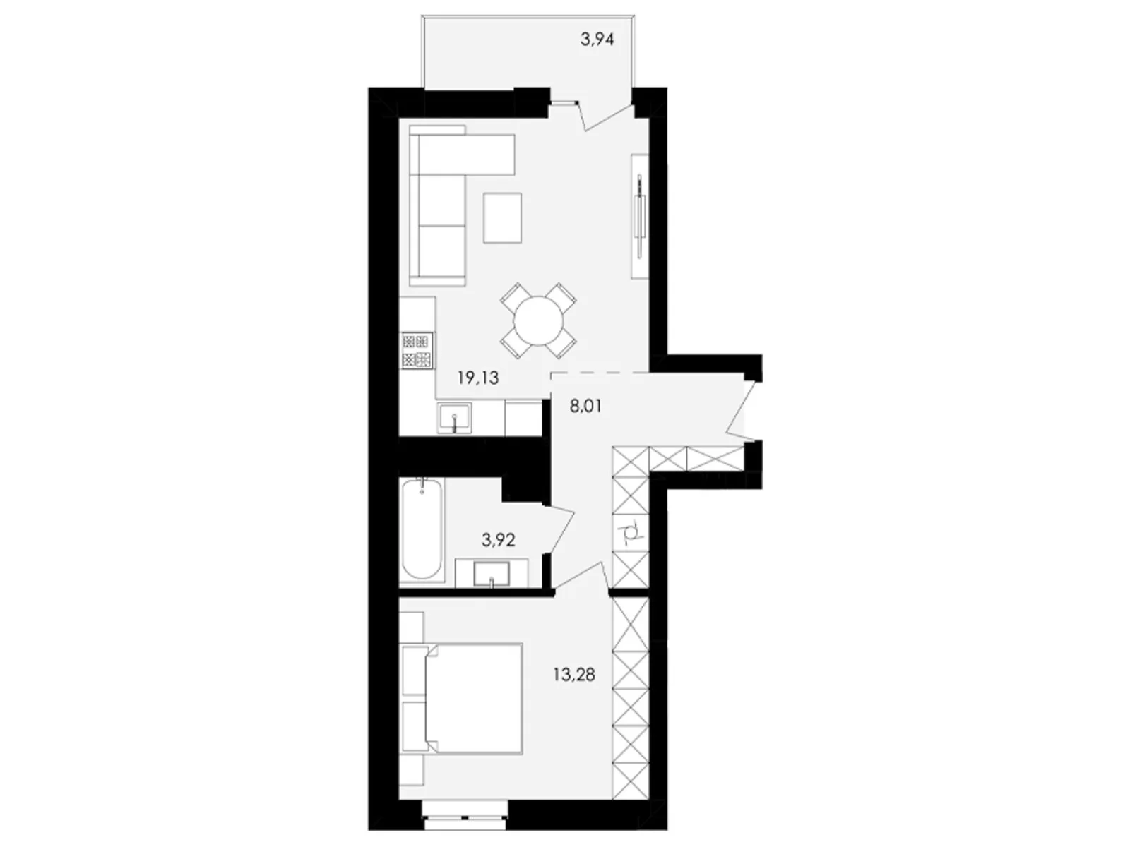 Продается 1-комнатная квартира 46 кв. м в Львове, цена: 85350 $