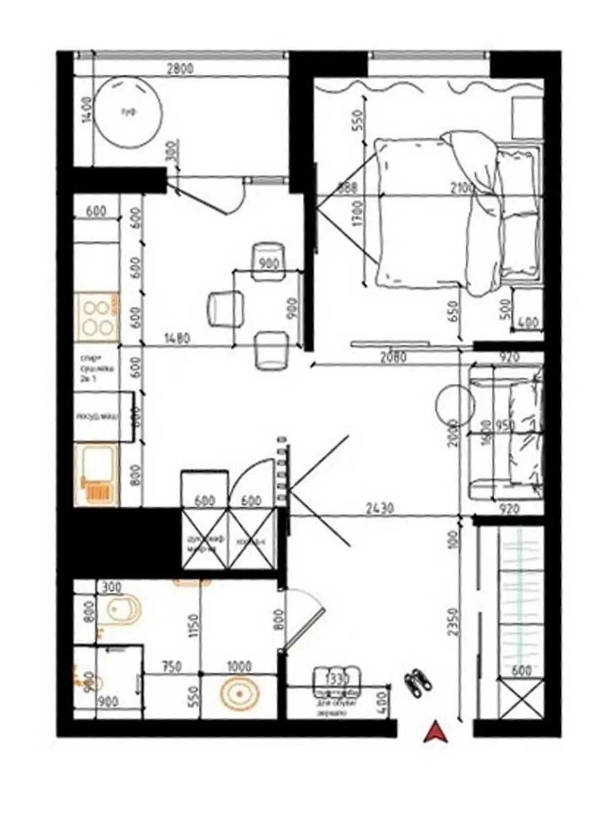 Продается 1-комнатная квартира 42 кв. м в Одессе - фото 3