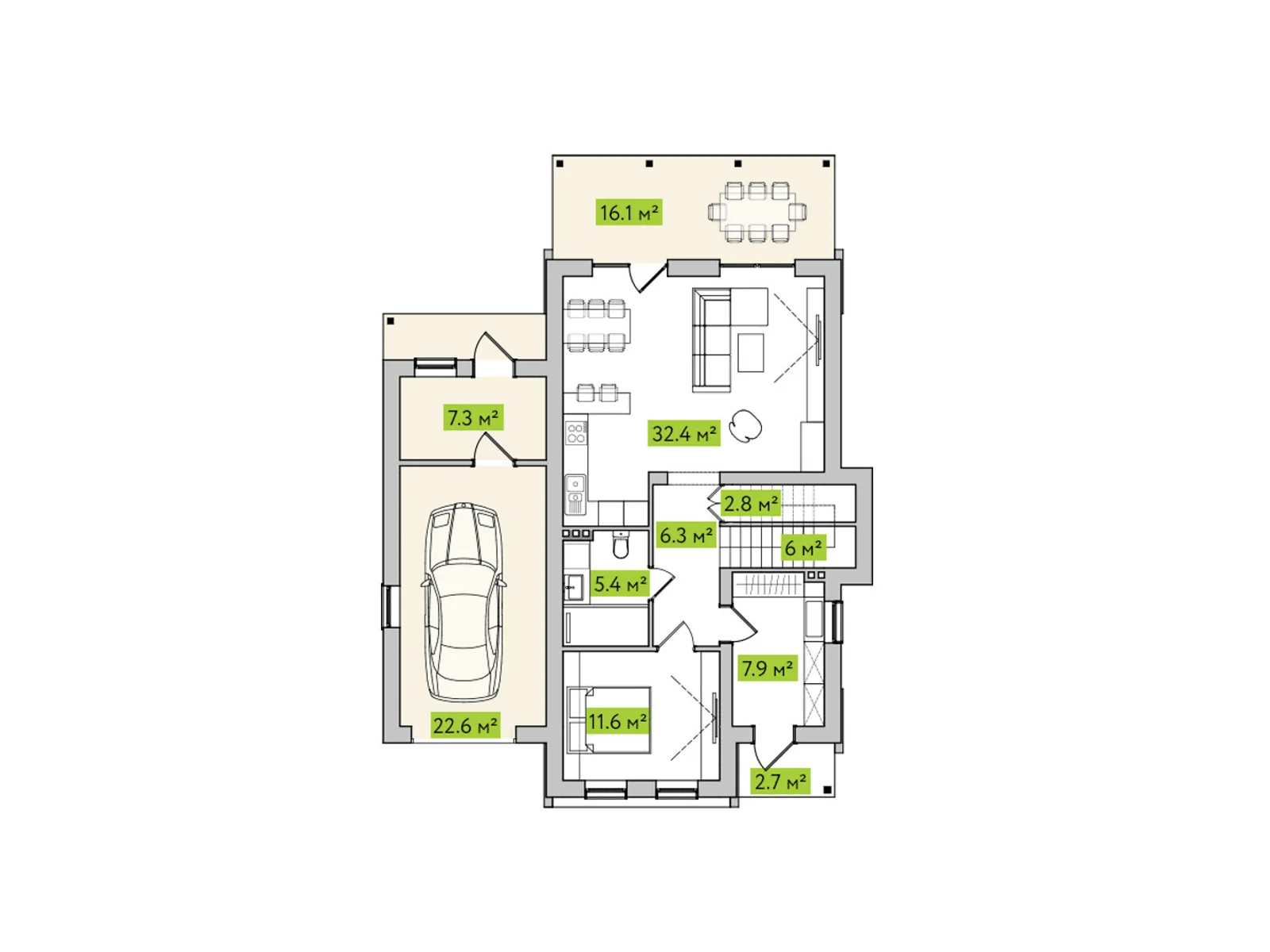 Продается дом на 2 этажа 140 кв. м с балконом, цена: 91900 $