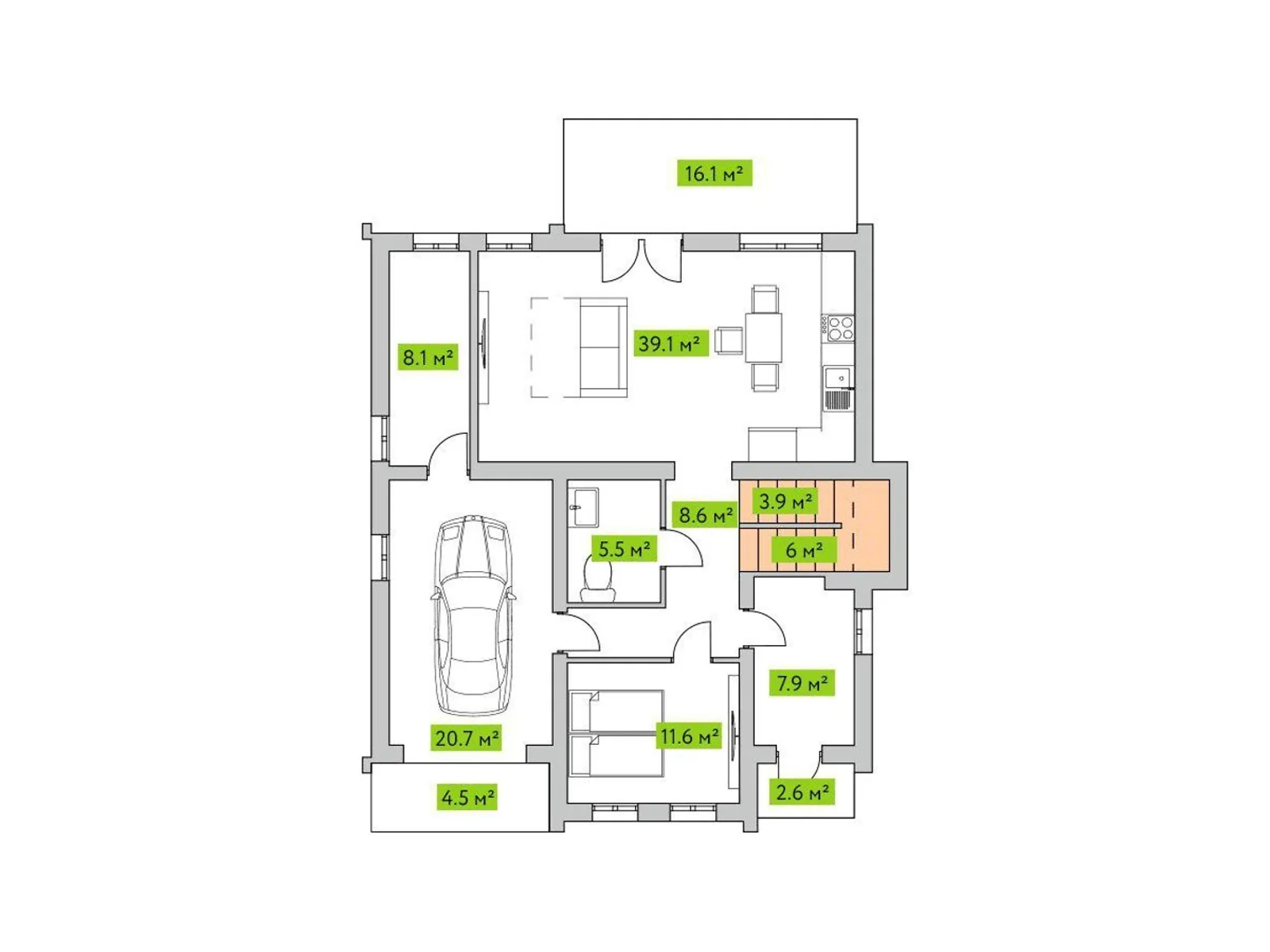 Продается дом на 2 этажа 236 кв. м с мебелью, цена: 129900 $