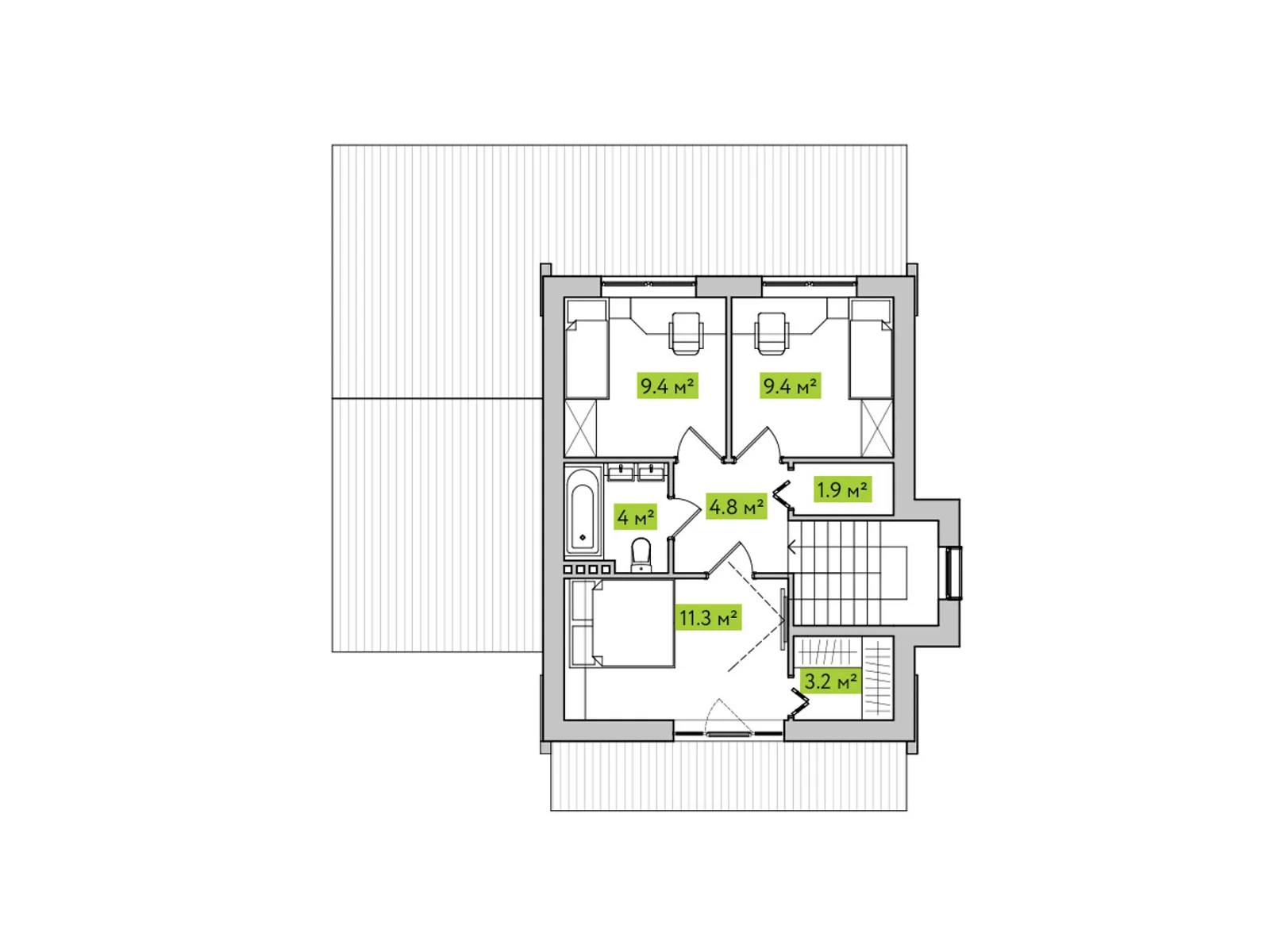 Продается дом на 2 этажа 105 кв. м с террасой, цена: 81500 $