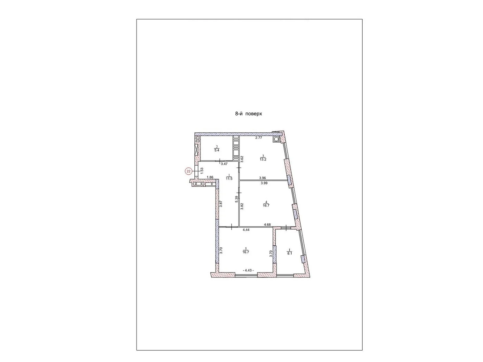 2-комнатная квартира 71.6 кв. м в Тернополе, ул. Черновецкая, 41/4