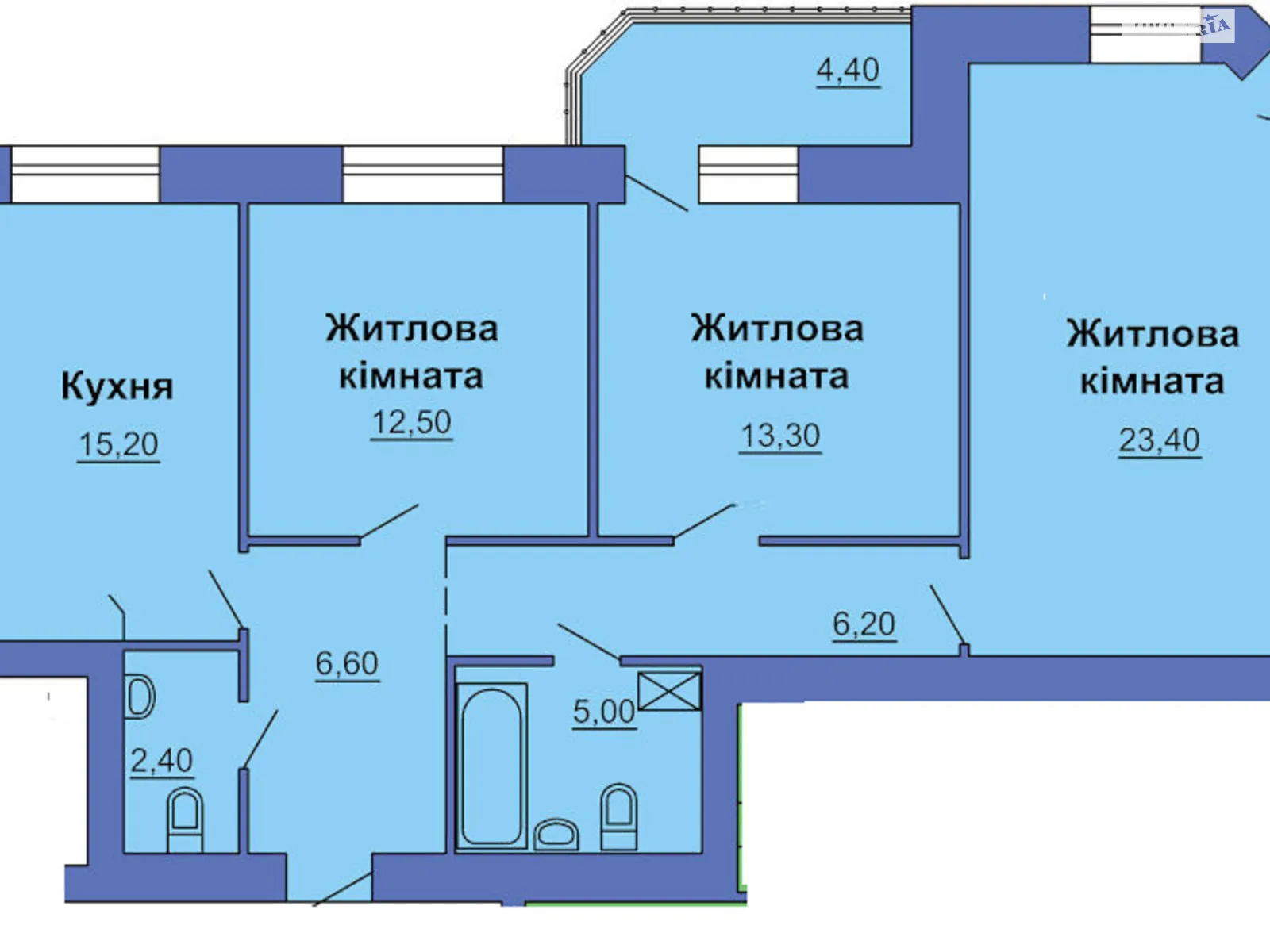 Продается 3-комнатная квартира 90 кв. м в Полтаве, ул. Григория Левченко(Сапиго)