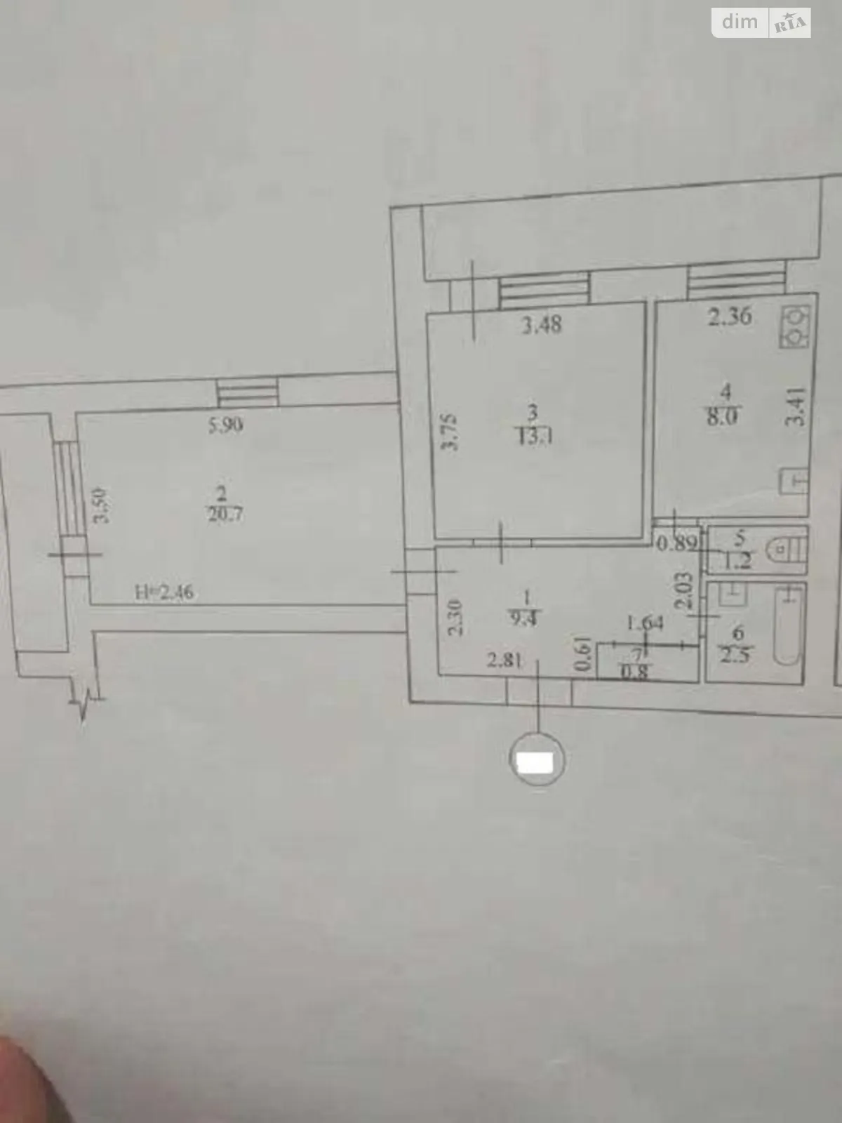 Продається 2-кімнатна квартира 61 кв. м у Харкові, цена: 28000 $