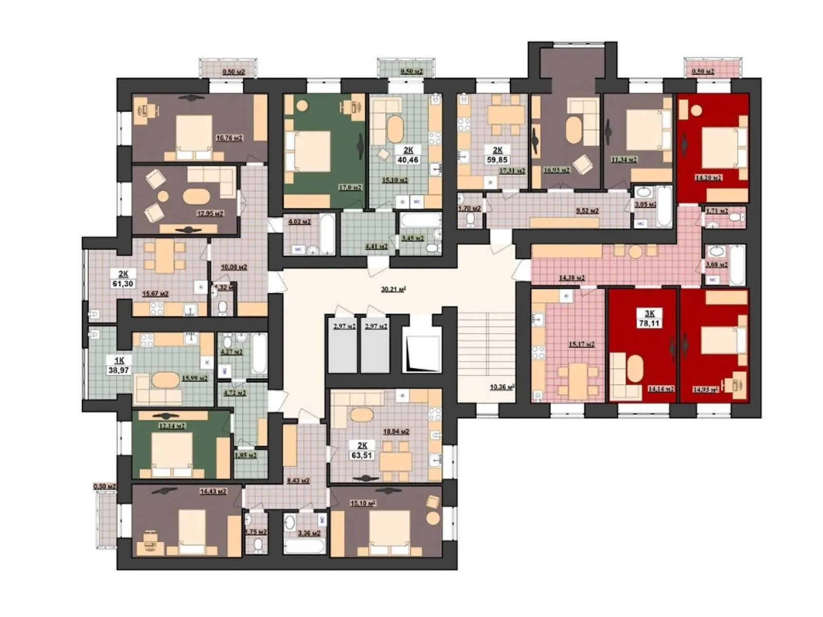 Продается 2-комнатная квартира 65 кв. м в Ивано-Франковске, ул. Хмельницкого Богдана, 52