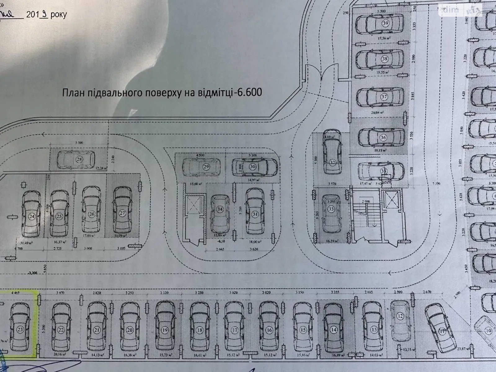 Продается подземный паркинг под легковое авто на 22 кв. м, цена: 18000 $