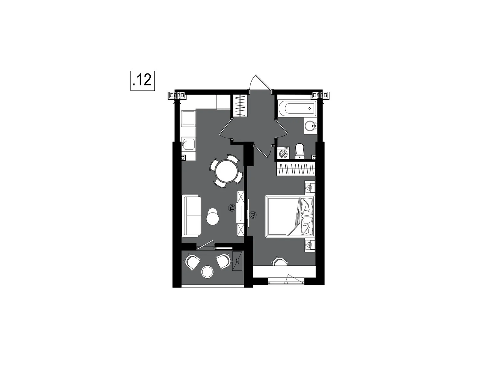 Продается 1-комнатная квартира 40.93 кв. м в Одессе, ул. Дача Ковалевского, 5 - фото 1