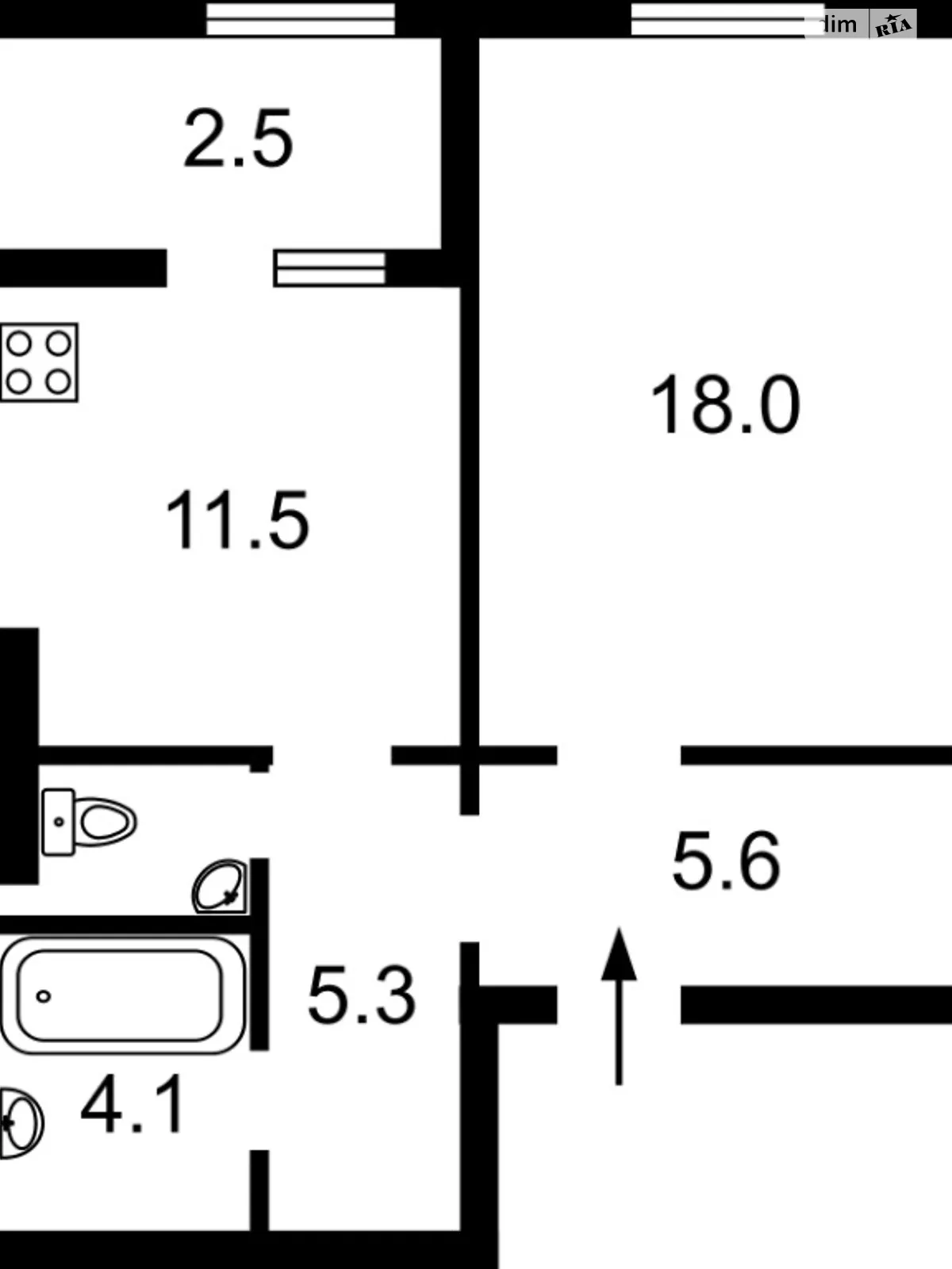 Продается 1-комнатная квартира 49 кв. м в Киеве, ул. Милославская, 16