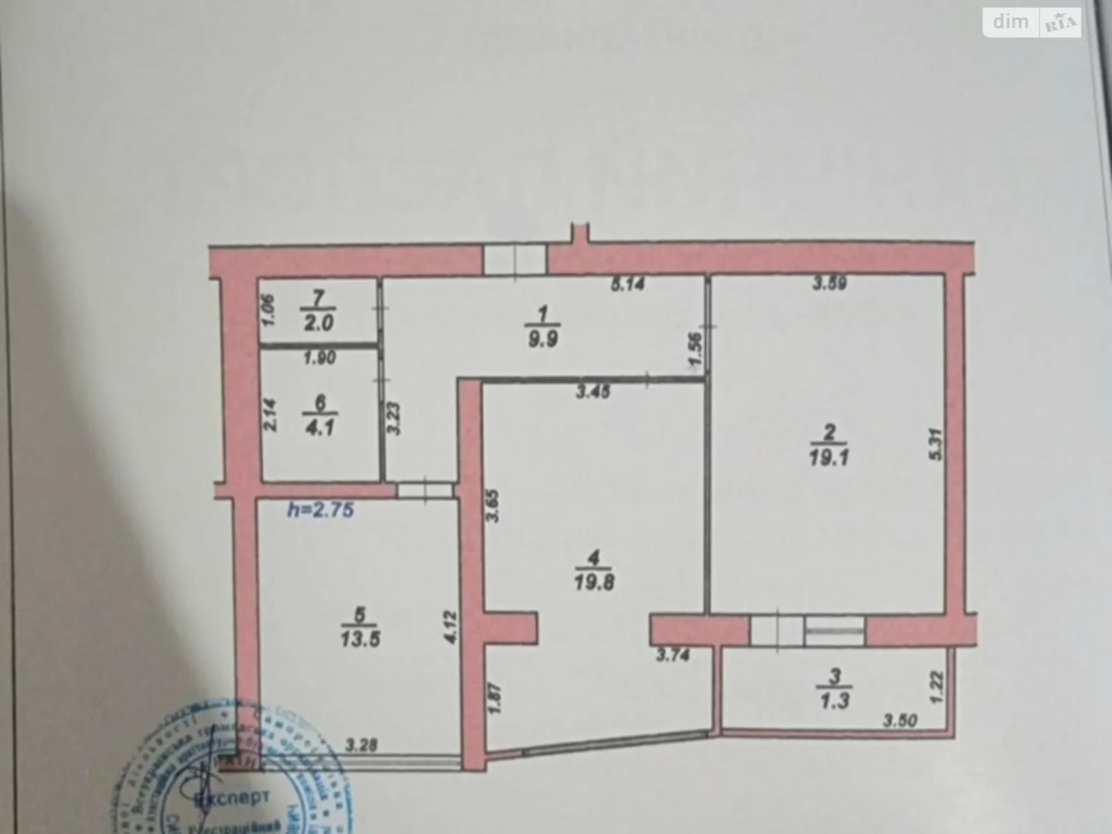 Продается 2-комнатная квартира 69.7 кв. м в Хмельницком