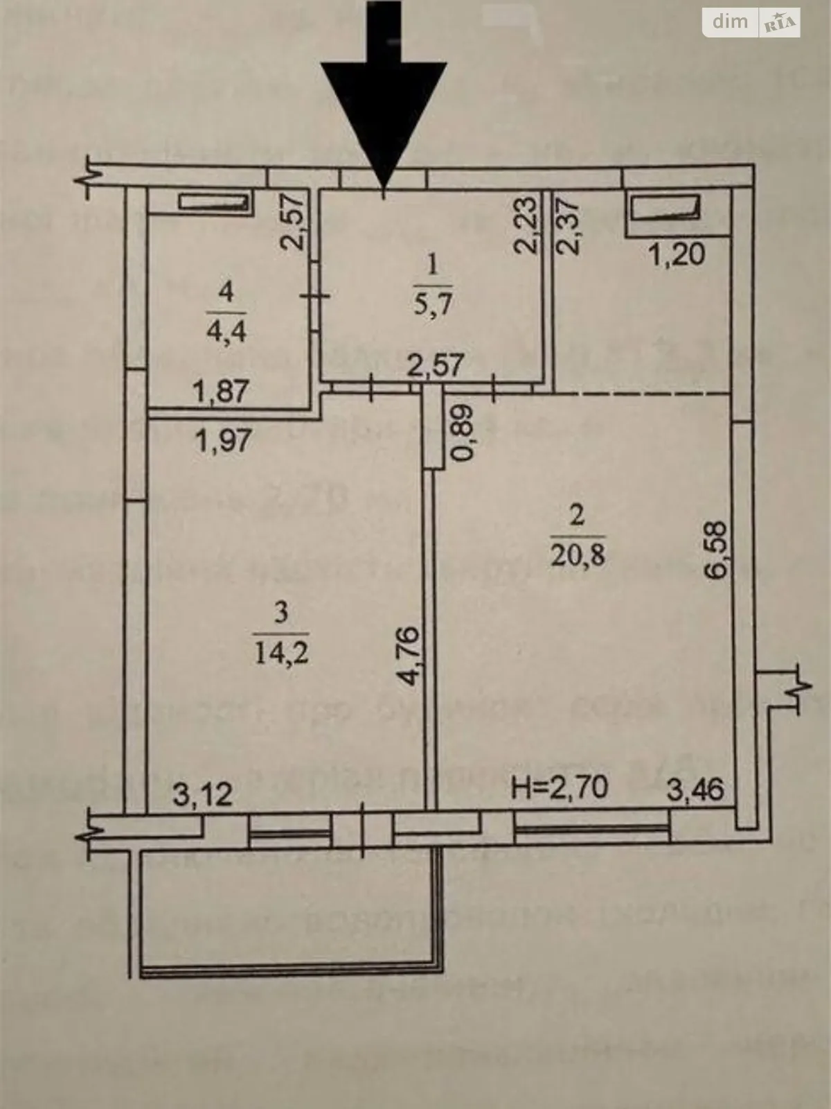 Продается 1-комнатная квартира 49 кв. м в Киеве, ул. Воскресенская, 16