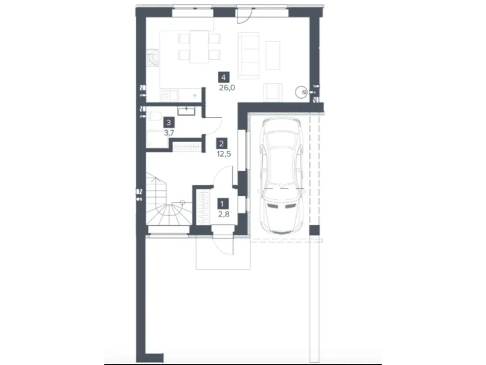 Продается дом на 3 этажа 112.3 кв. м с мансардой, цена: 129145 $