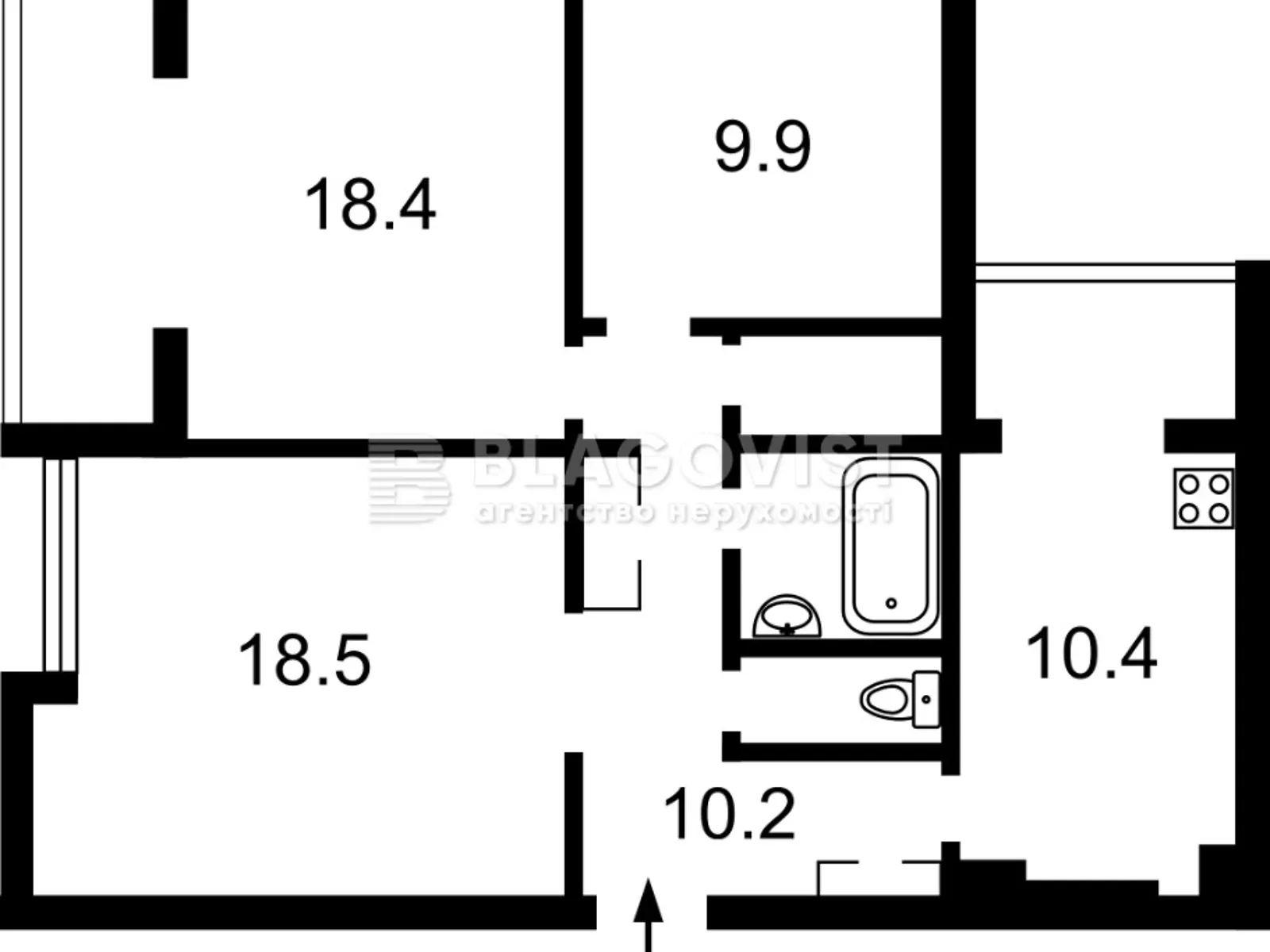 Продается 3-комнатная квартира 70 кв. м в Киеве, ул. Антоновича(Горького), 112