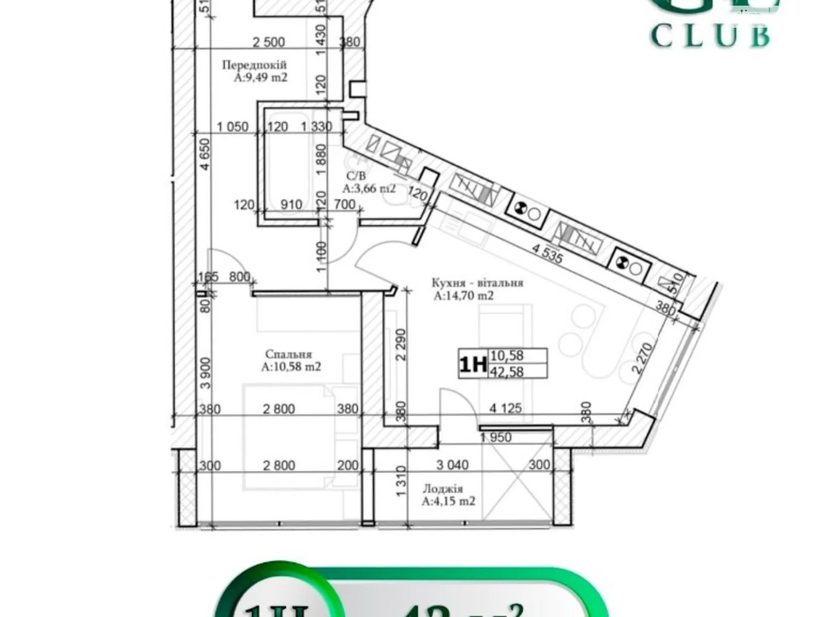 Продается 1-комнатная квартира 42 кв. м в Ирпене, ул. Мечникова