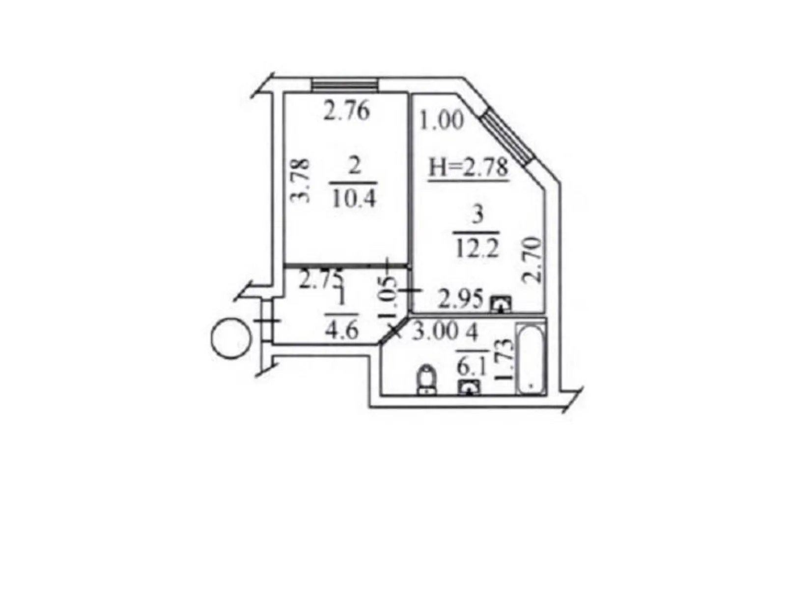 Продается 1-комнатная квартира 33 кв. м в Чабанах, ул. Покровская(Кирова), 26А