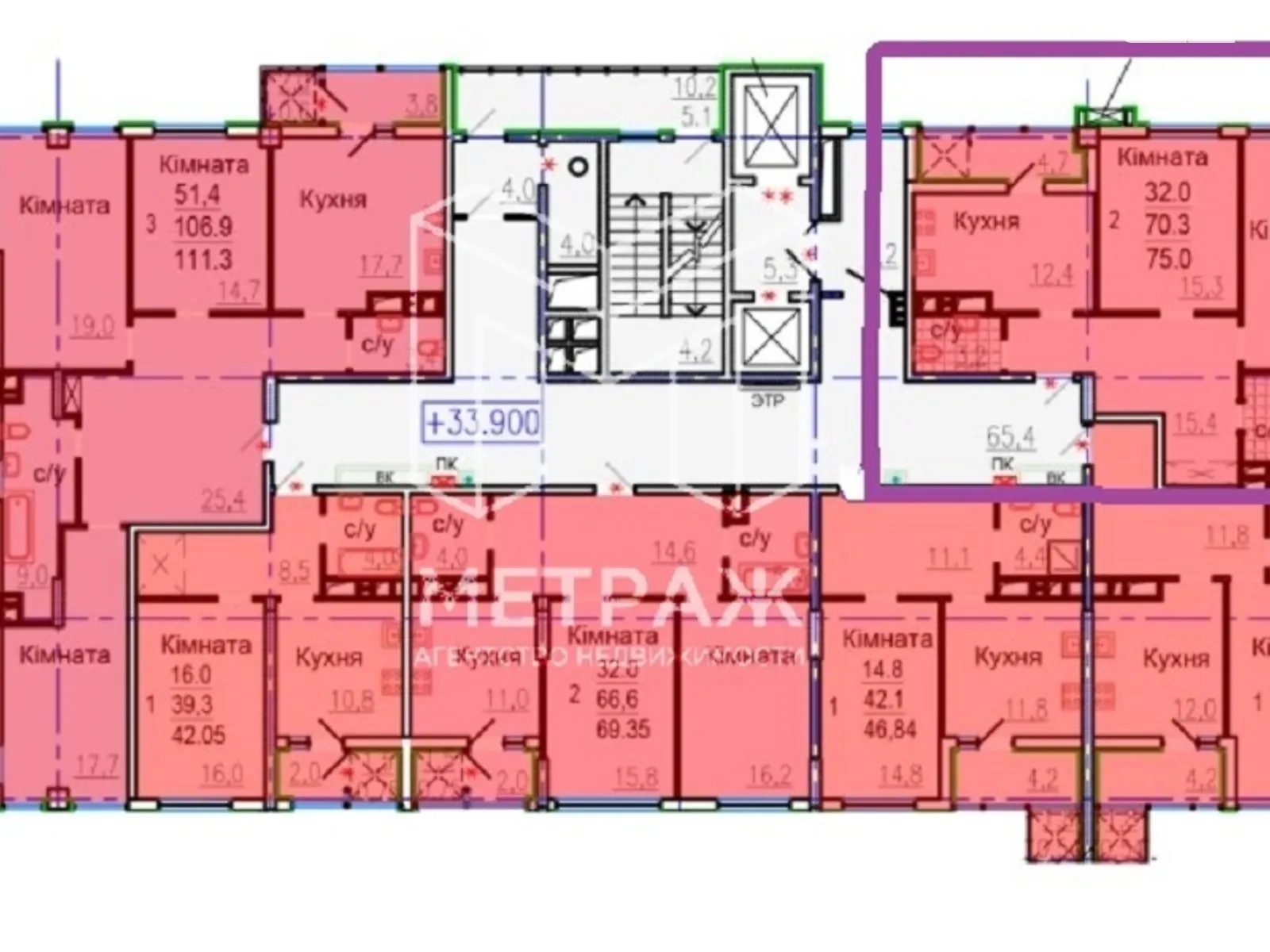 Продается 2-комнатная квартира 75 кв. м в Харькове, ул. Авиационная, 39