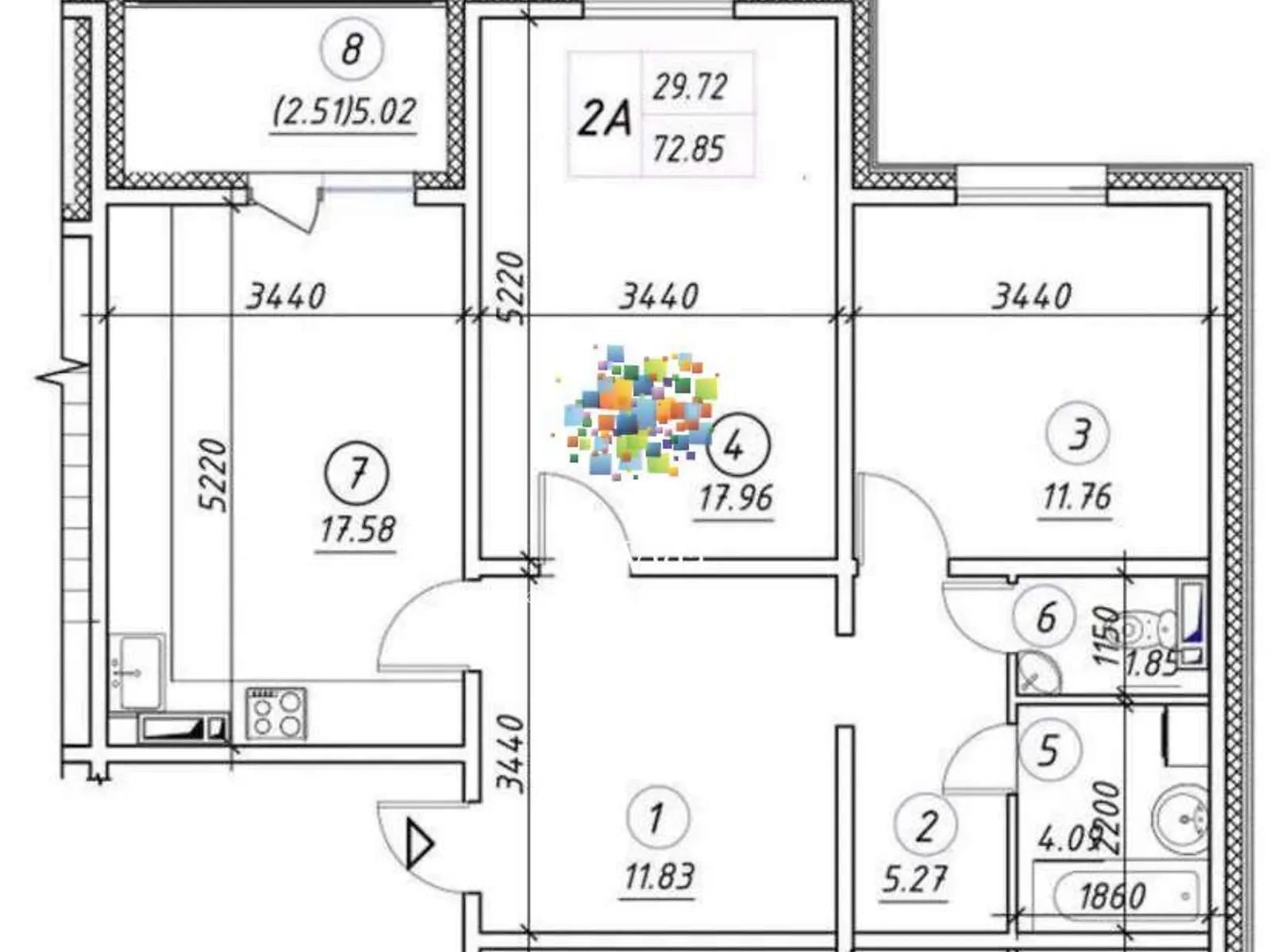 Продается 2-комнатная квартира 73 кв. м в Киеве, цена: 75000 $