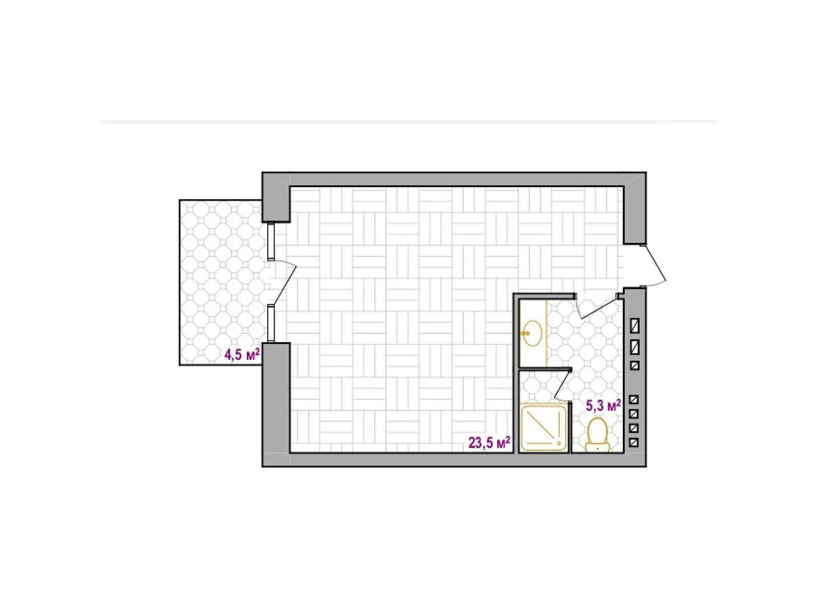 Продается 1-комнатная квартира 30.2 кв. м в Луке-Мелешковской,  - фото 1