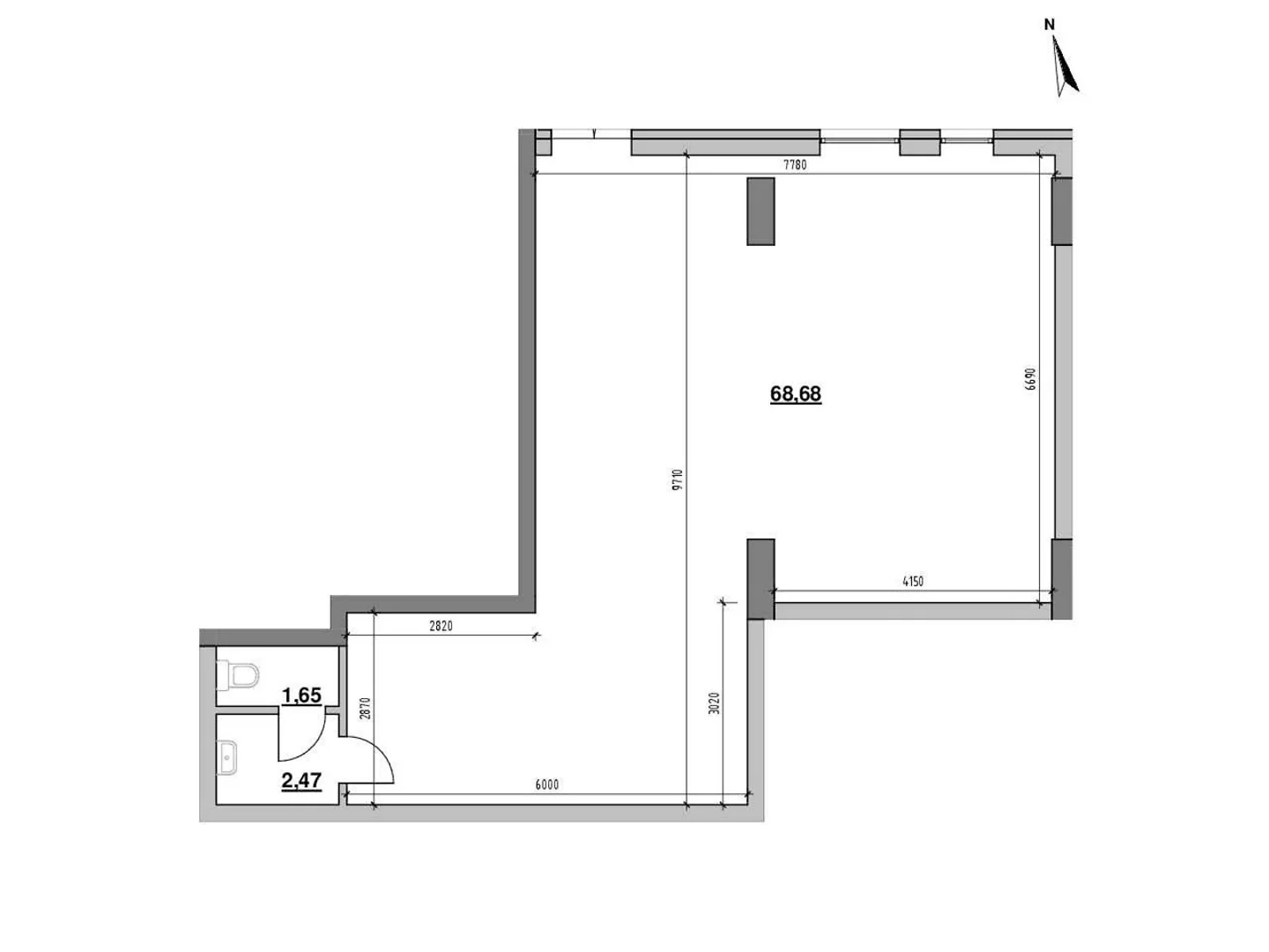 Продается офис 73.4 кв. м в бизнес-центре, цена: 123505 $ - фото 1