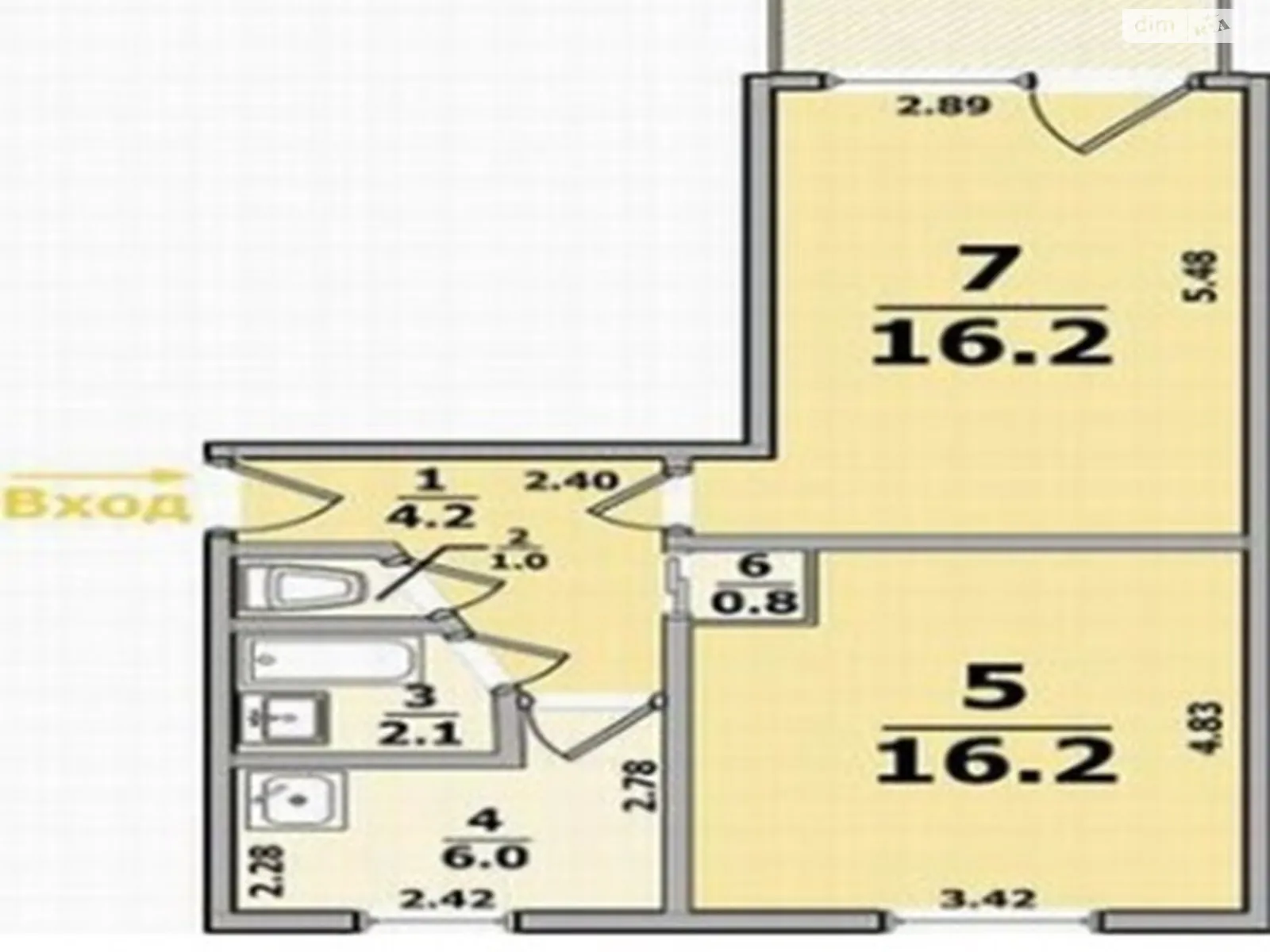 Продається 2-кімнатна квартира 45 кв. м у Харкові, вул. 23-го Серпня