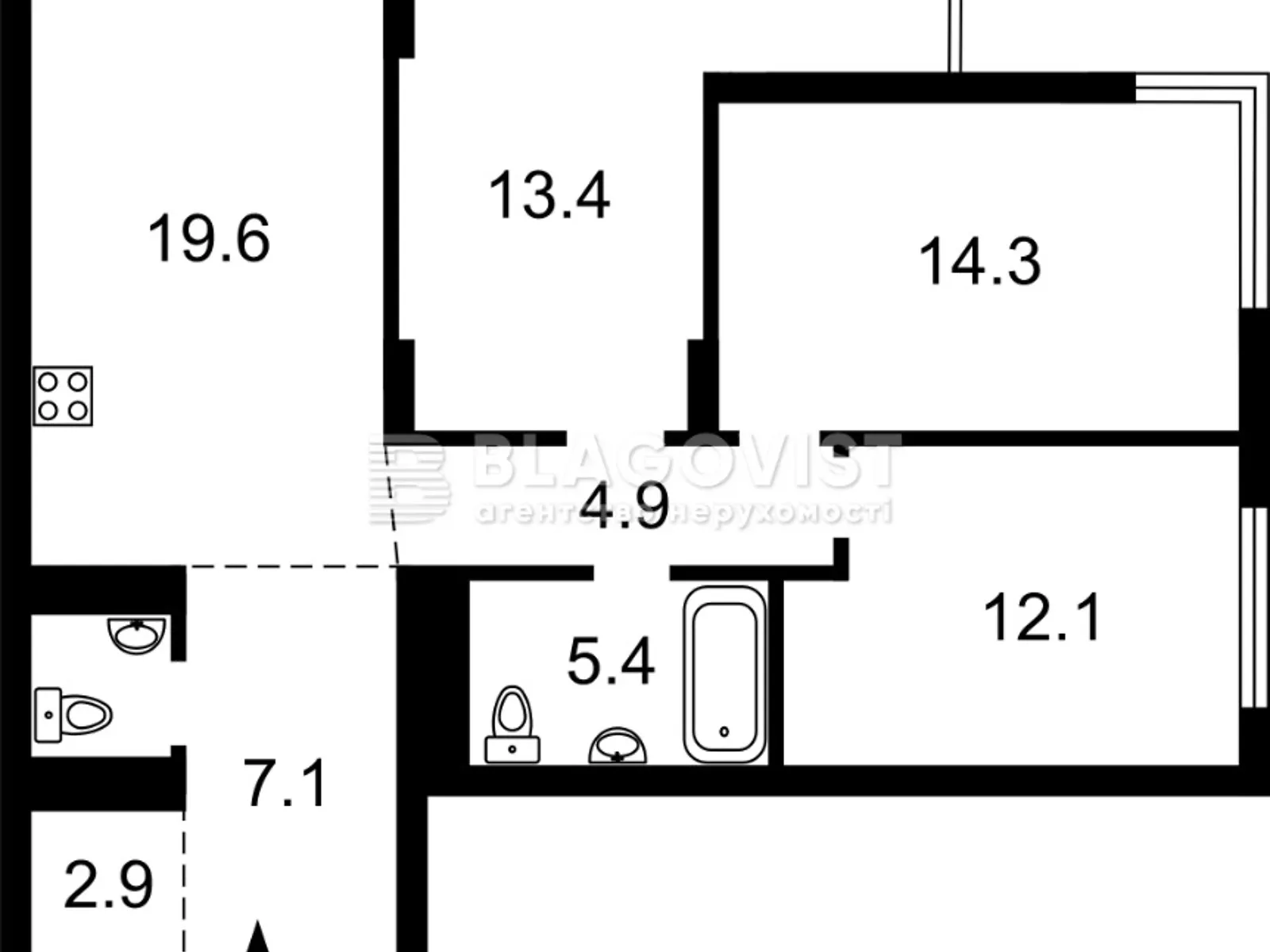 Продається 3-кімнатна квартира 83 кв. м у Києві - фото 3