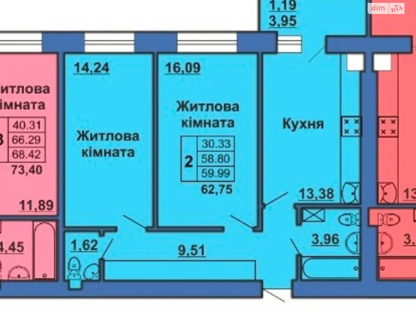 Продается 2-комнатная квартира 63 кв. м в Полтаве, ул. Великотырновская, 4А