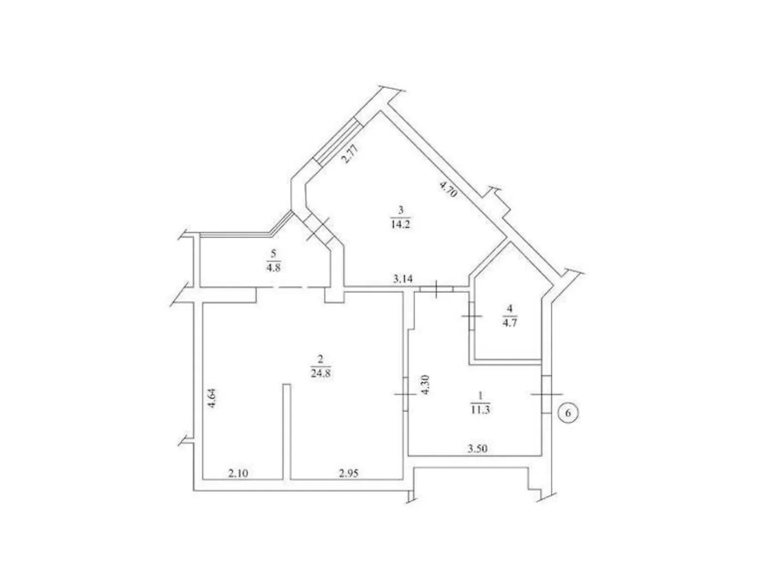 Продається 1-кімнатна квартира 59 кв. м у Броварах, вул. Симоненка, 4