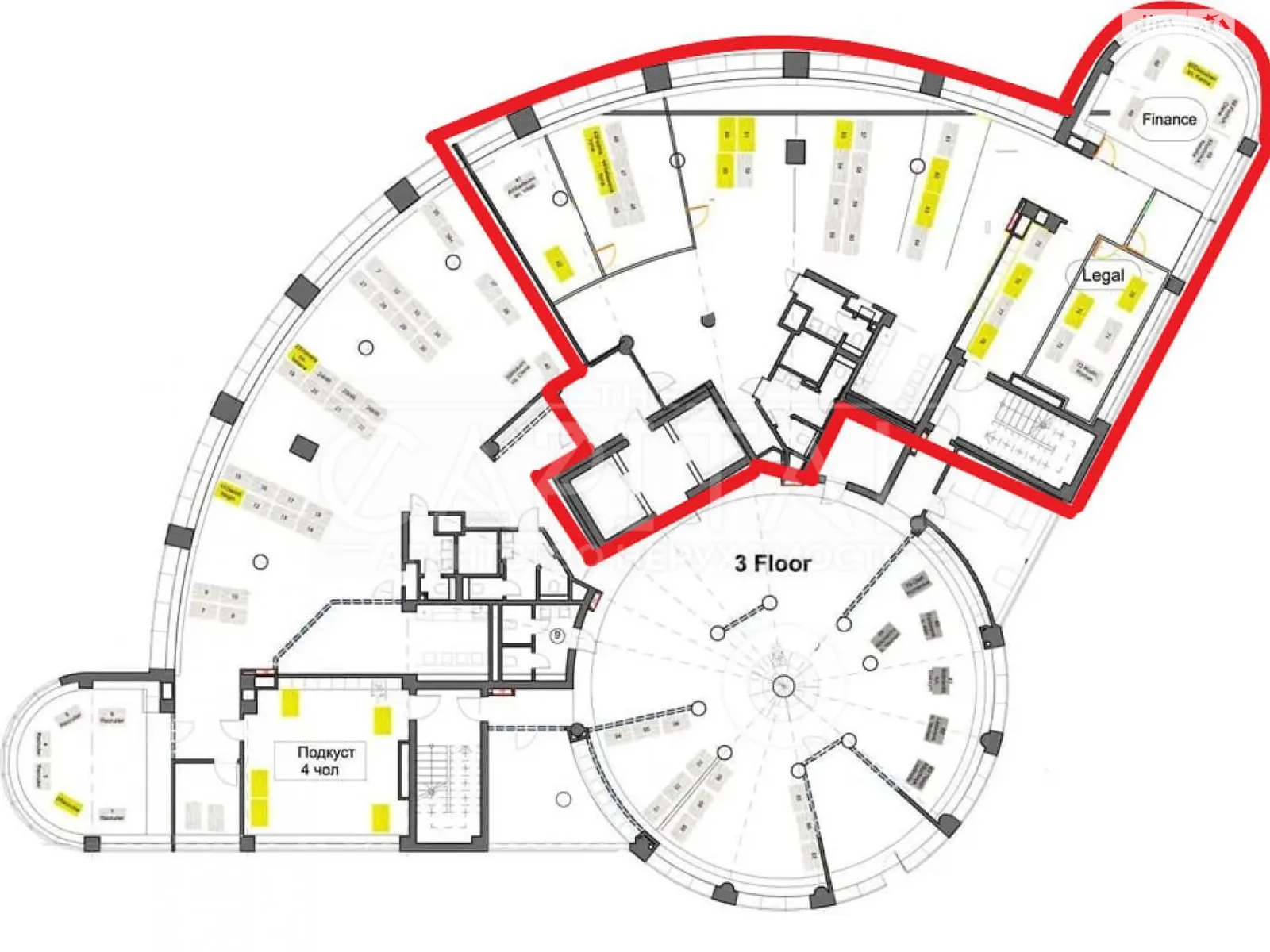 Сдается в аренду офис 285 кв. м в бизнес-центре, цена: 4275 $ - фото 1