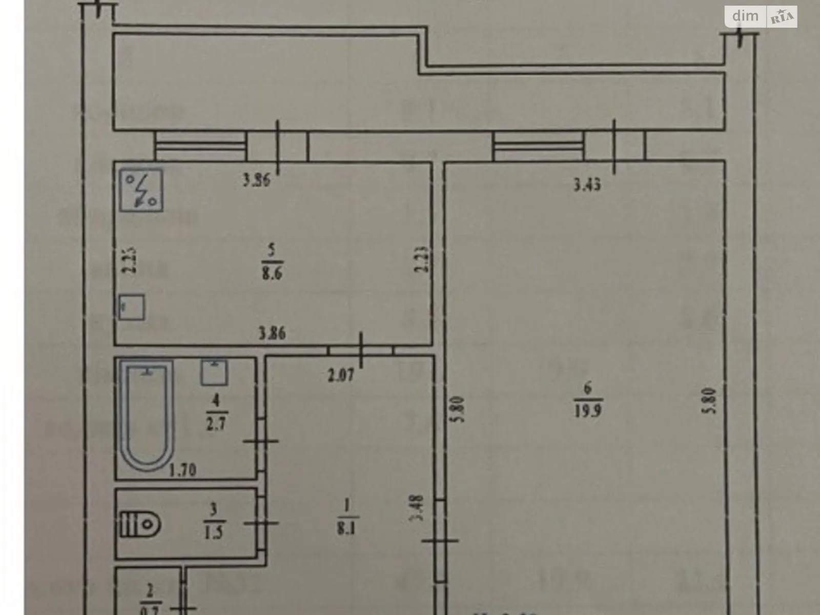 Продается 1-комнатная квартира 42 кв. м в Полтаве, ул. Огнивская - фото 1