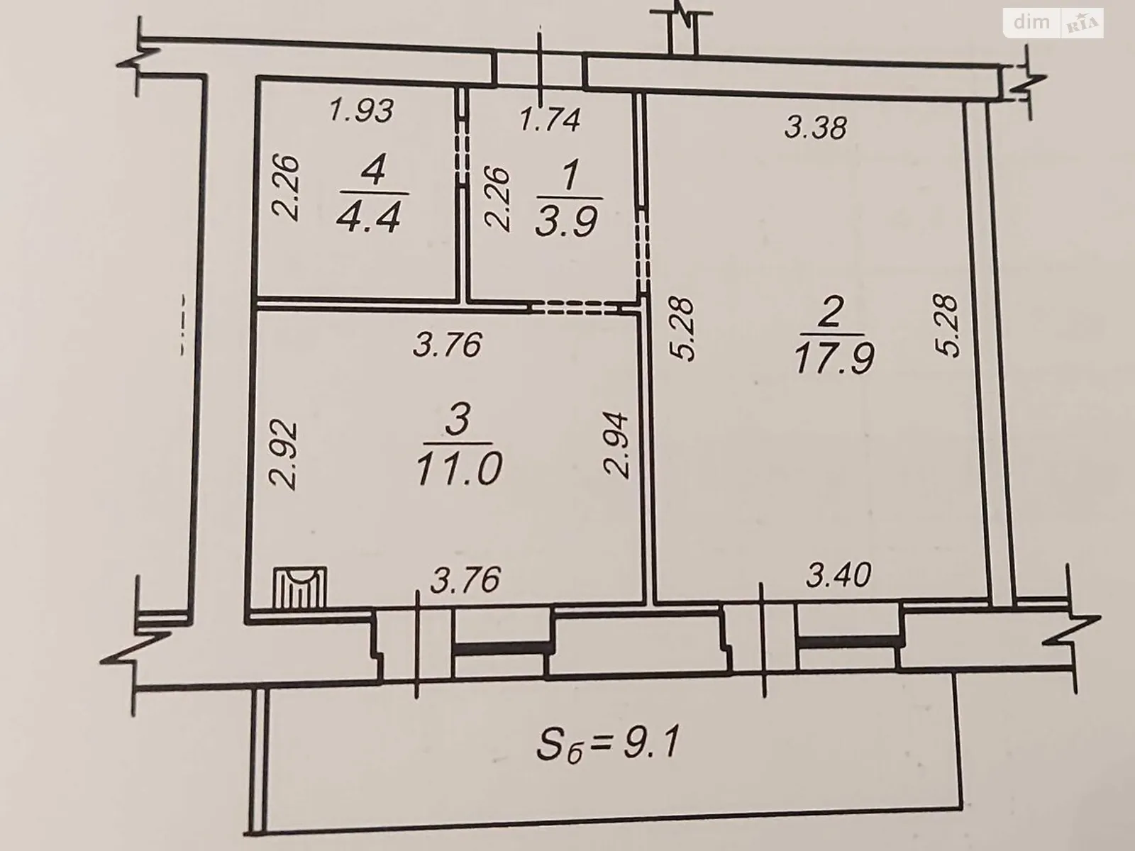 Продается 1-комнатная квартира 44 кв. м в Сумах, цена: 32000 $