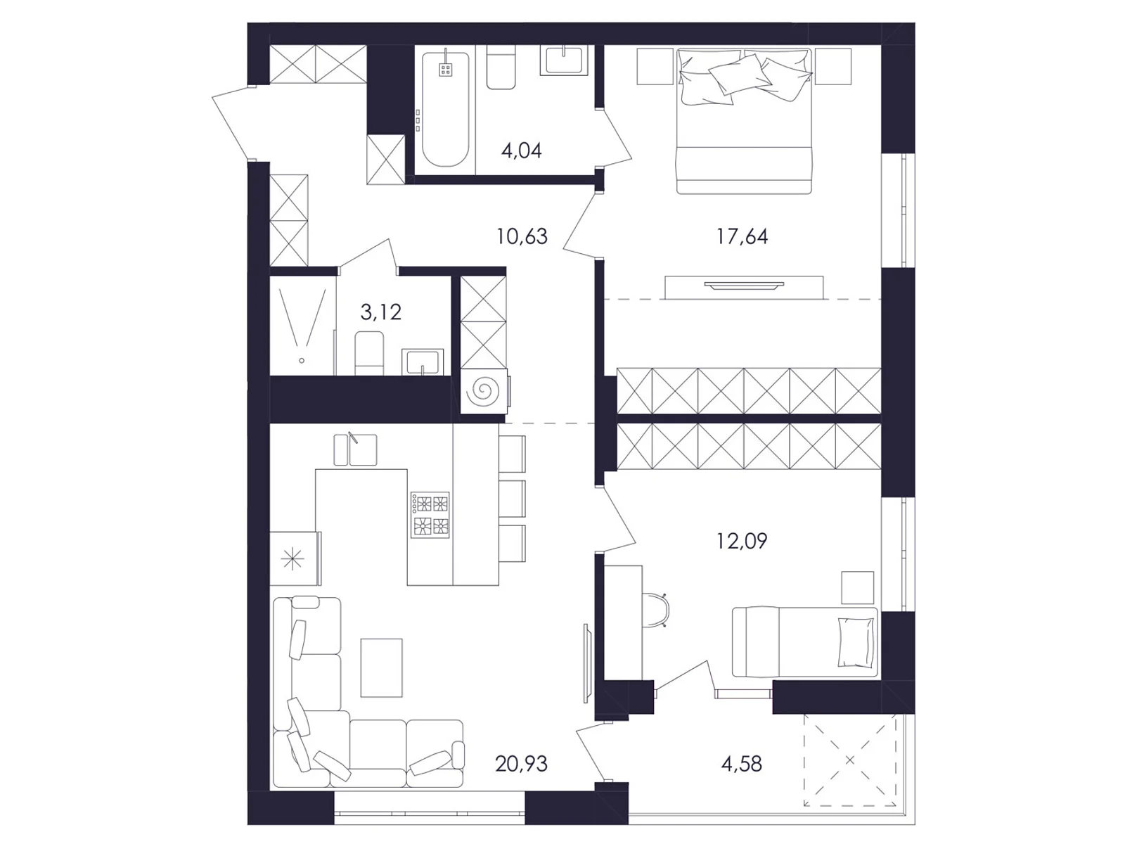 Продается 2-комнатная квартира 70 кв. м в Львове, цена: 135000 $