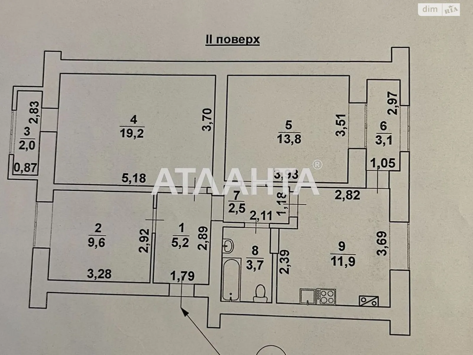 Продається 3-кімнатна квартира 71 кв. м у Дачному, Шахтерская - фото 1