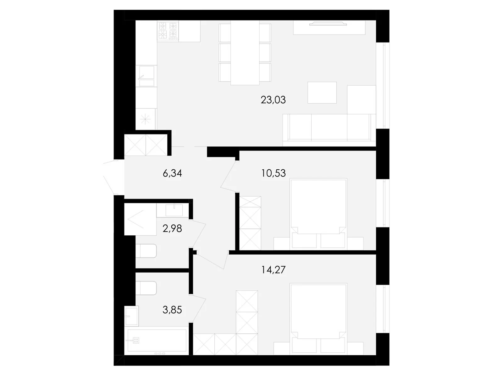 Продается 2-комнатная квартира 61 кв. м в Сокольниках, ул. Героев Майдана