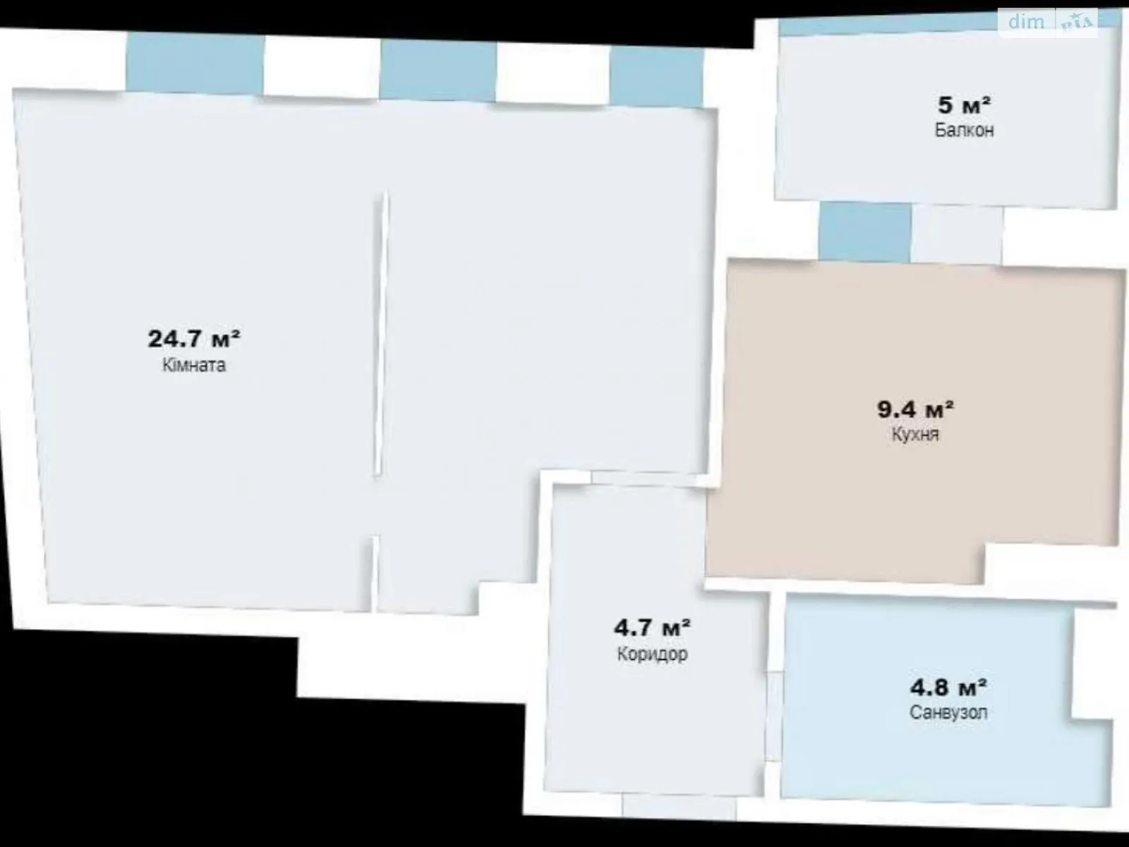 Продается 2-комнатная квартира 46.1 кв. м в Одессе, ул. Косвенная