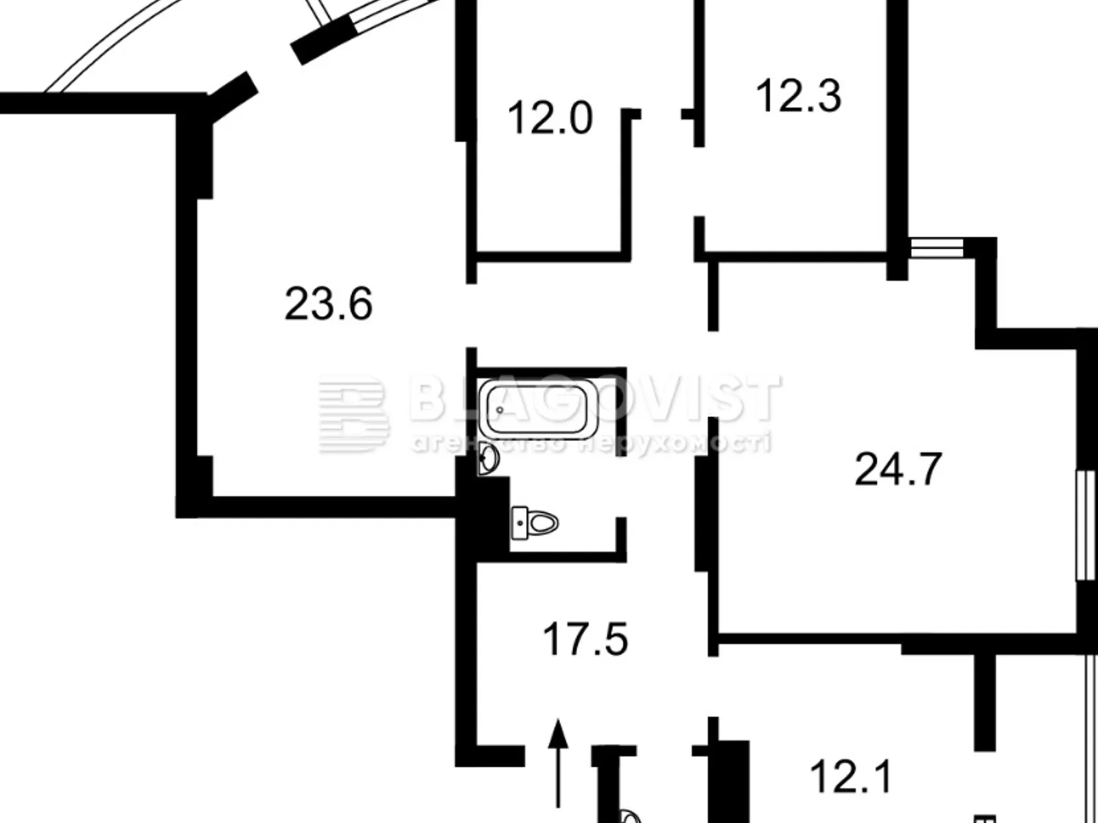 Продается 4-комнатная квартира 113 кв. м в Киеве, ул. Петра Запорожца, 26А - фото 1