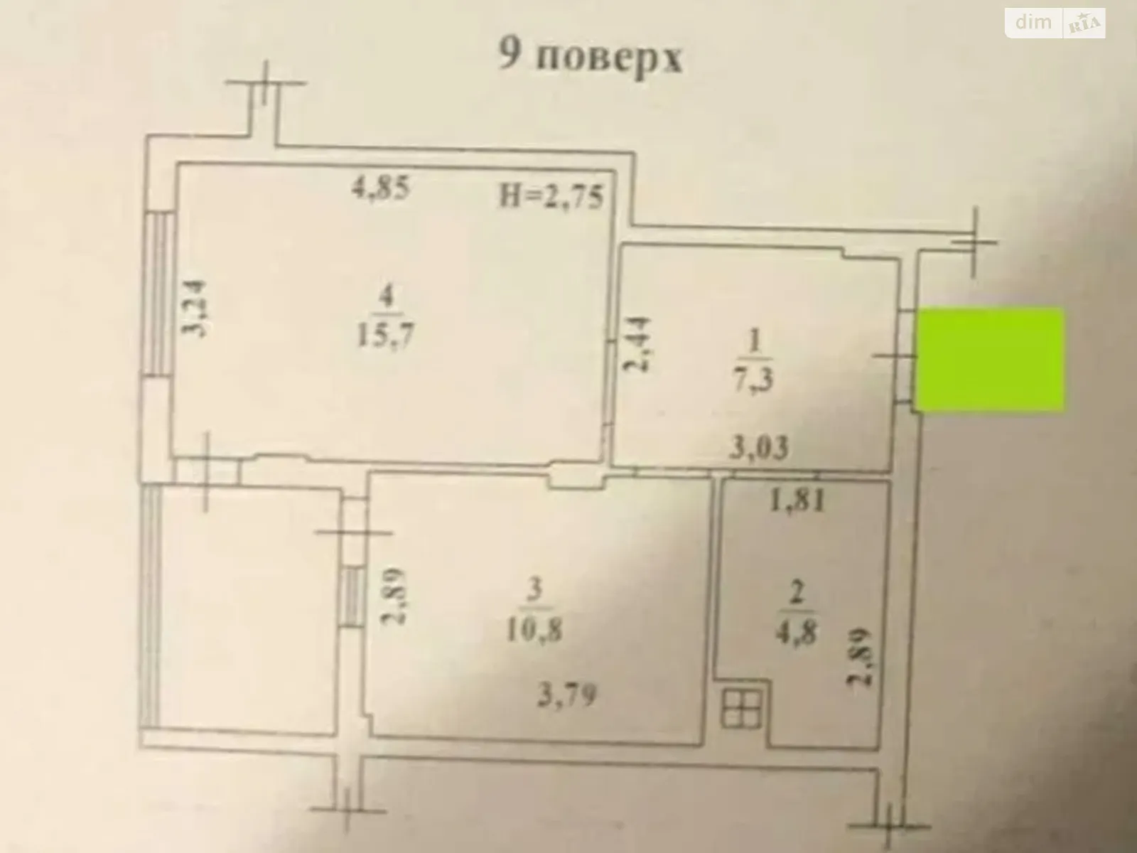 Продається 1-кімнатна квартира 43 кв. м у Одесі, мас. Радужний